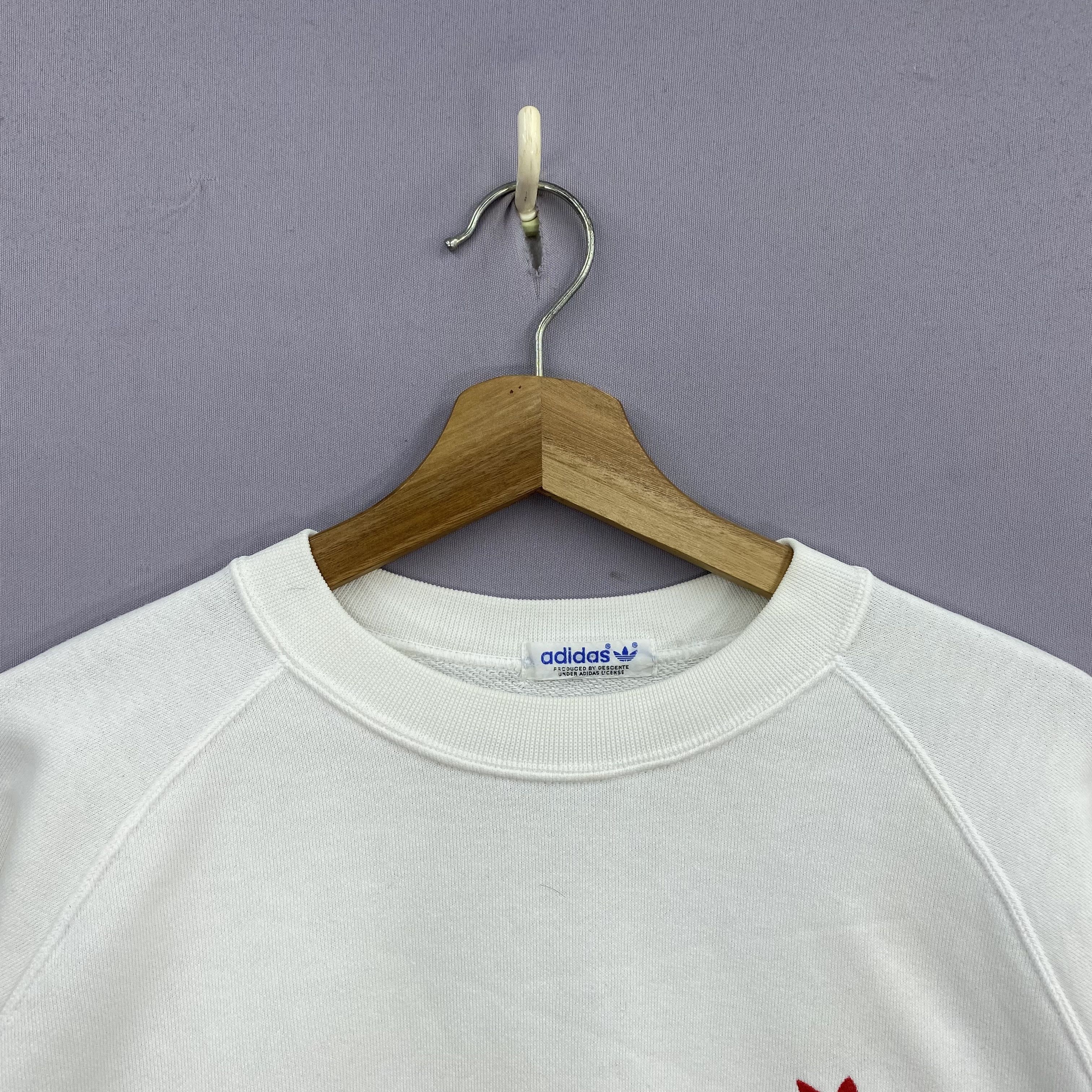 Adidas Vintage 90s Adidas Descente Sweatshirt Red Trefoil Jumper Size US M / EU 48-50 / 2 - 3 Thumbnail