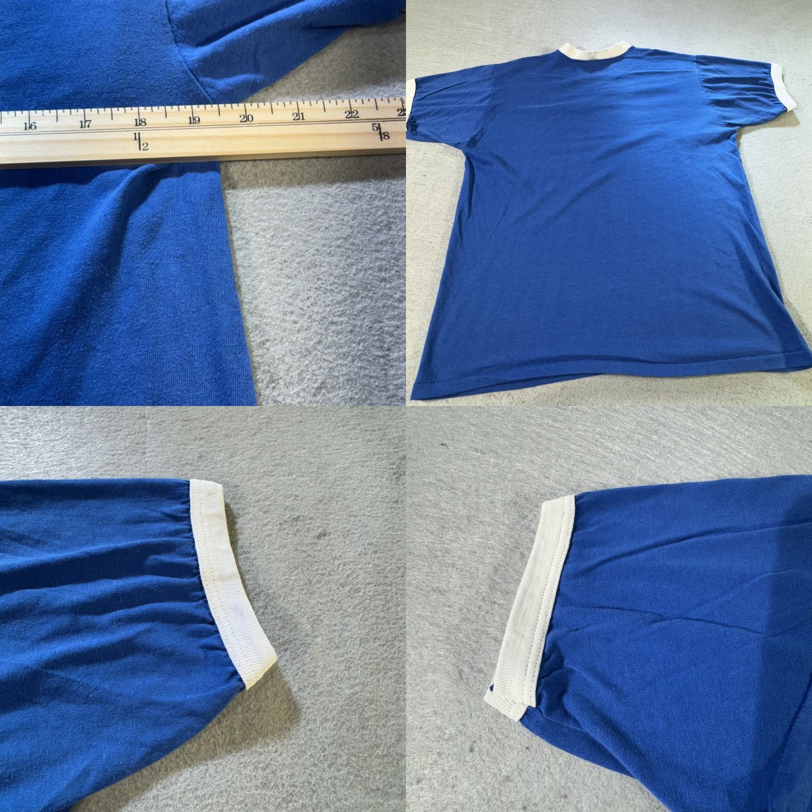 Velva Sheen VINTAGE Illinois College Shirt Mens Large Blue White Velva Sheen Ringer 80s Tee Size US L / EU 52-54 / 3 - 10 Thumbnail