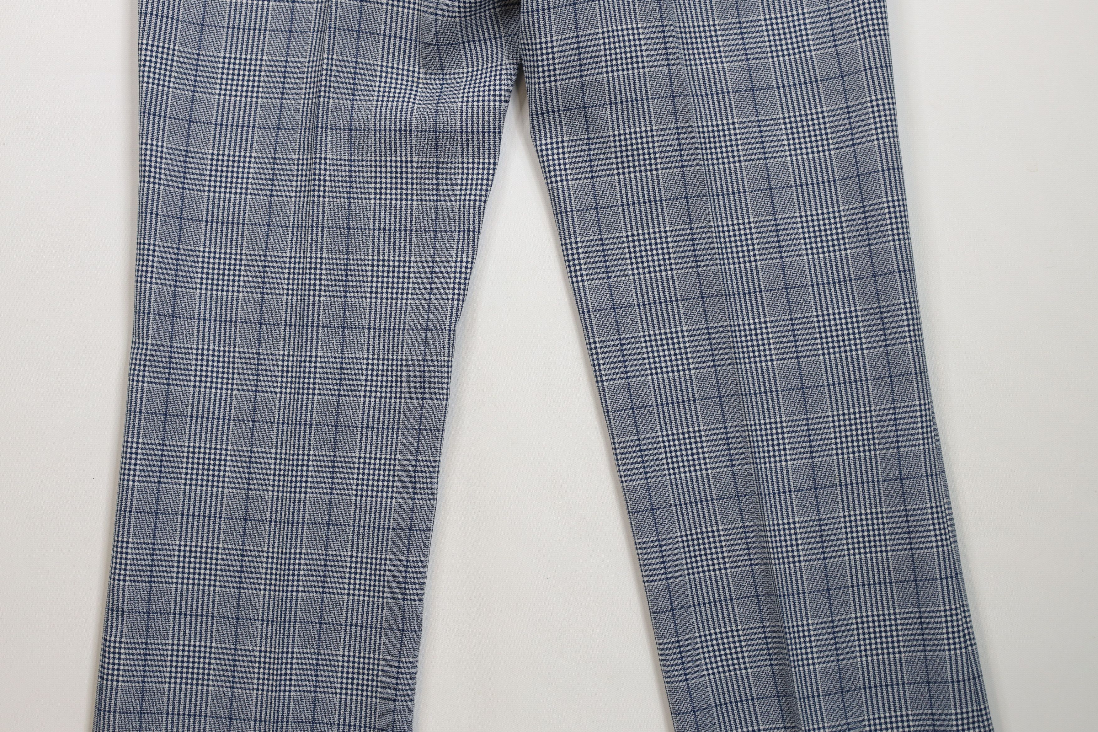 Vintage Vintage 70s Streetwear Wide Leg Chino Pants Blue Plaid USA Size US 32 / EU 48 - 10 Thumbnail