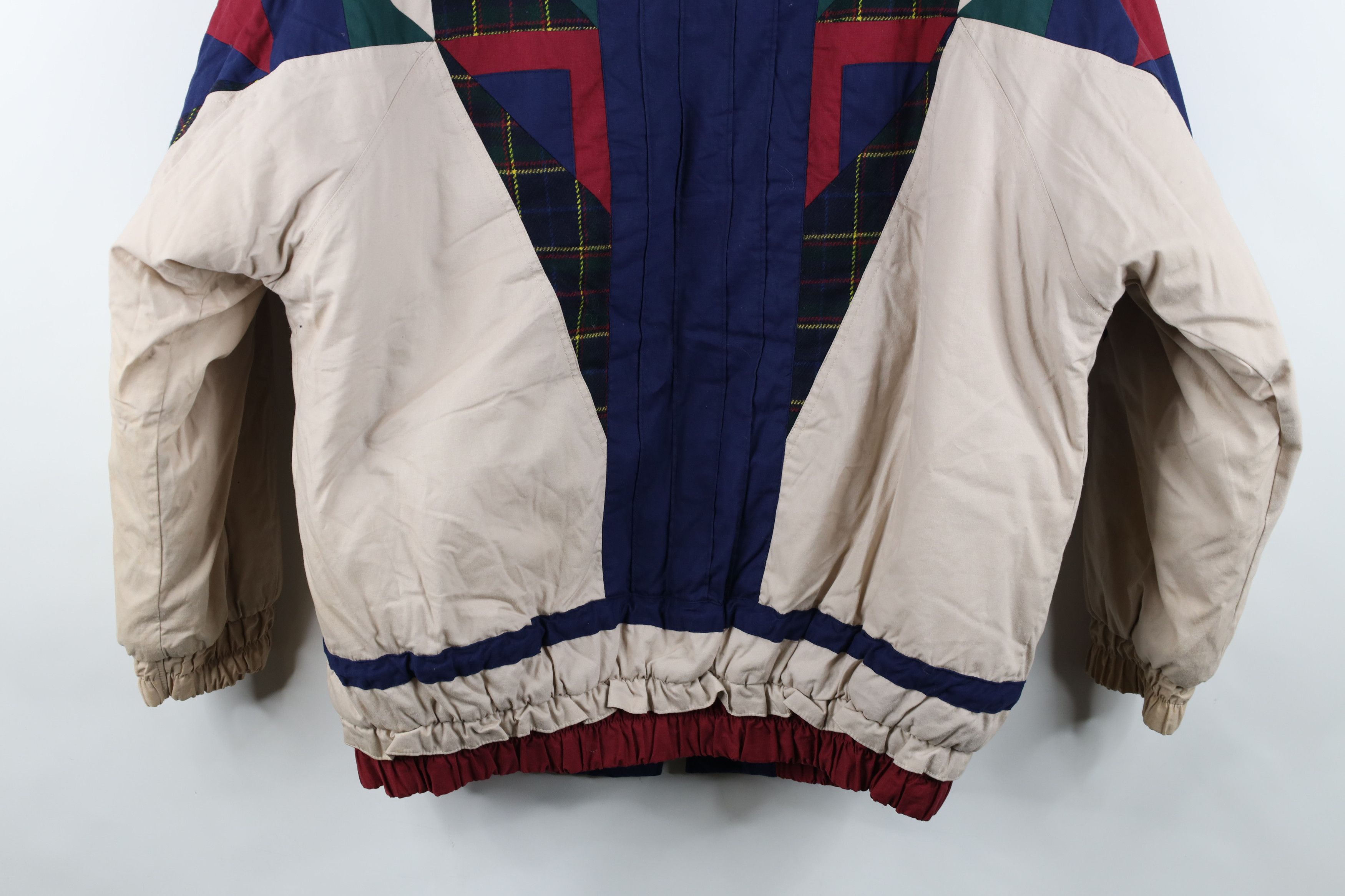 Vintage Vintage 90s Streetwear Patchwork Full Zip Puffer Jacket Size US L / EU 52-54 / 3 - 15 Thumbnail
