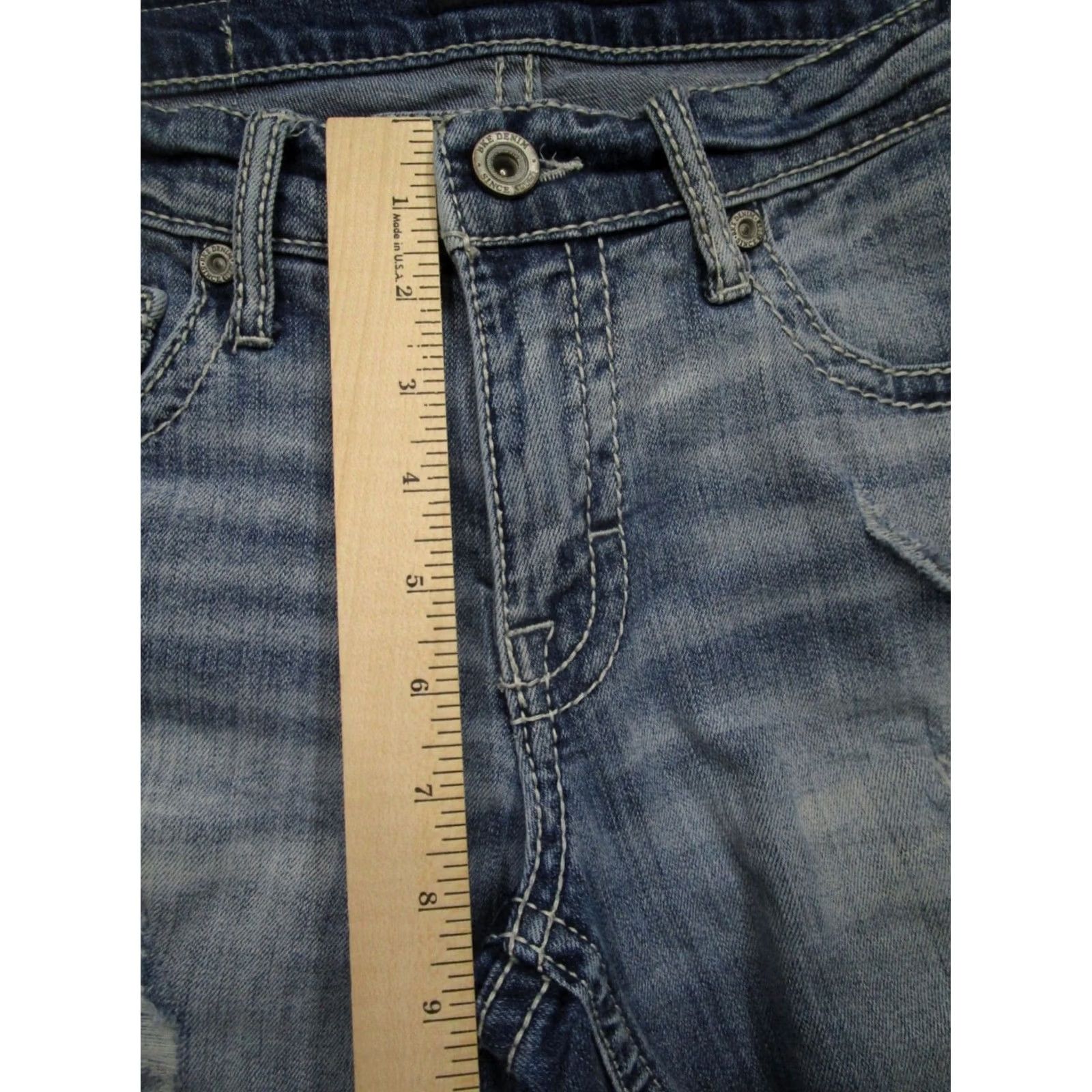 Vintage BKE Jeans Buckle Men's 29x30 Light Wash Distressed Tapered Low Rise Size US 29 - 6 Thumbnail