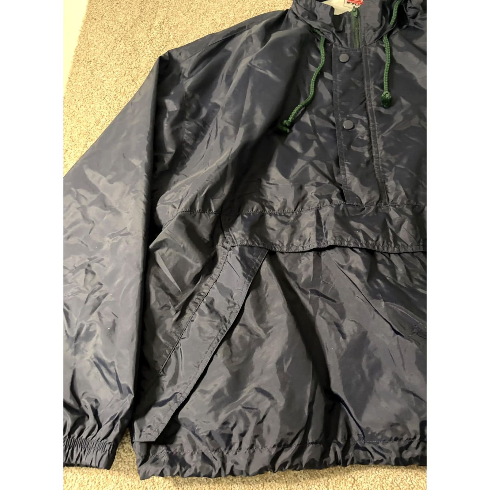 Vintage Rawlings Jacket Mens 3XL Hooded Windbreaker Blue Lined Pullover Baseball Shirt Outer Shell Nylon Zip pockets Adjustable Camouflage? Size US XXL / EU 58 / 5 - 5 Thumbnail