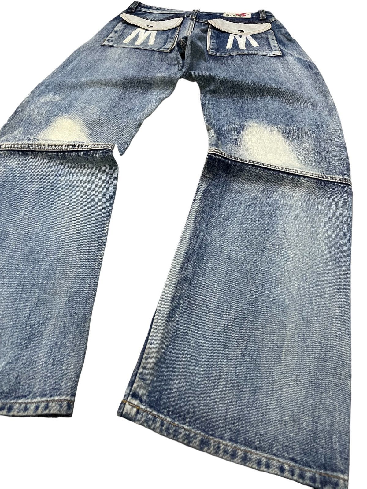 Hysteric Glamour × Japanese Brand Guwawa Japan Enzyme Wash Loose Baggy Kevlar Jeans Size US 29 - 15 Thumbnail