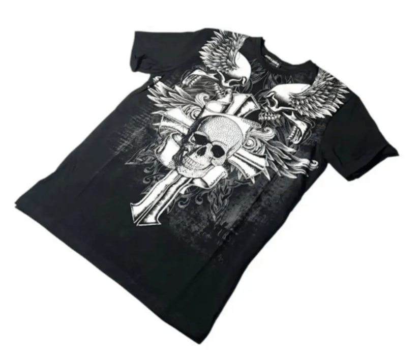 Japanese Brand American Retro Gothic Skull Print T-shirt Size US S / EU 44-46 / 1 - 2 Thumbnail