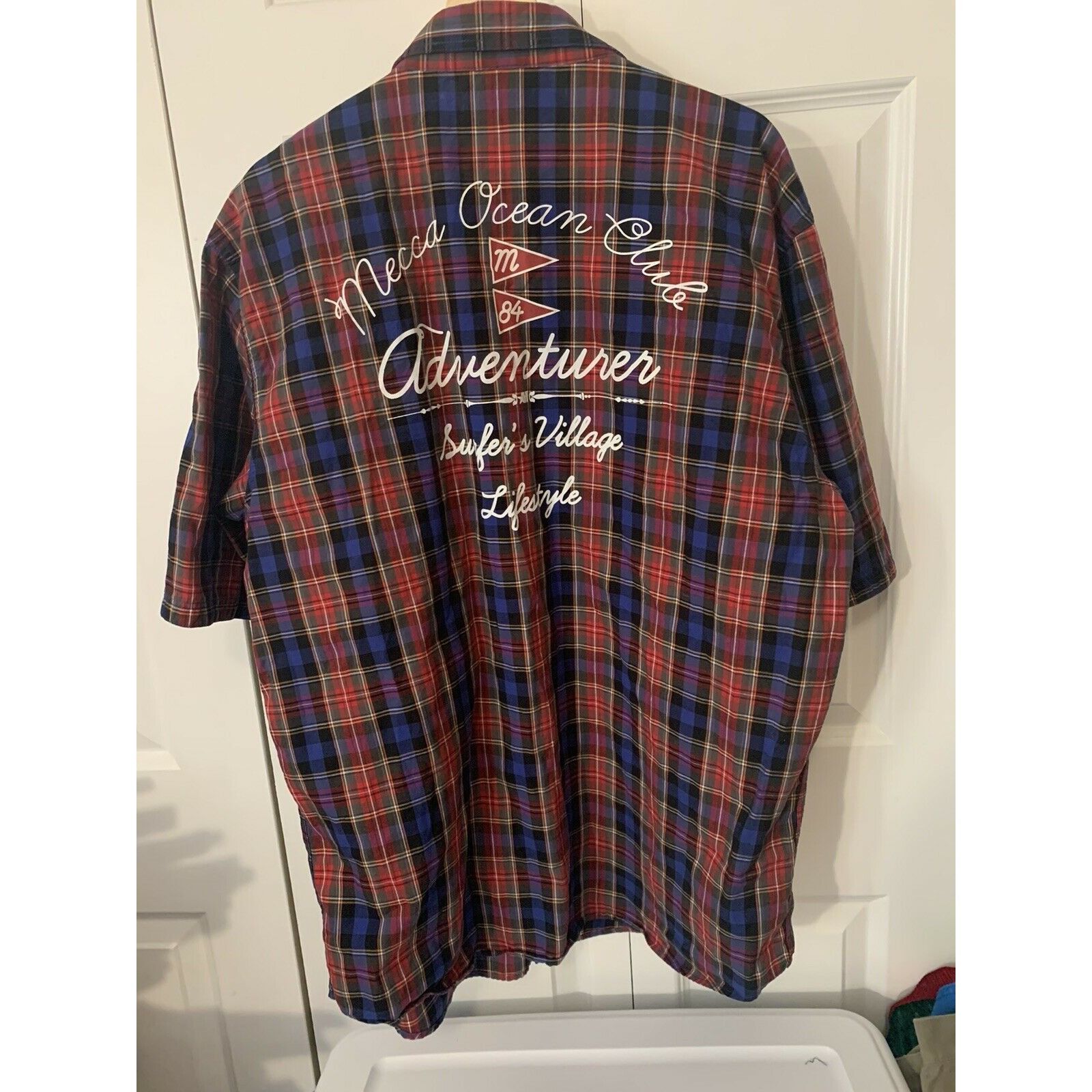 Mecca Vtg MECCA Men's Size 2XL RED PLAID Button Front Short Sleeve Size US XXL / EU 58 / 5 - 8 Thumbnail