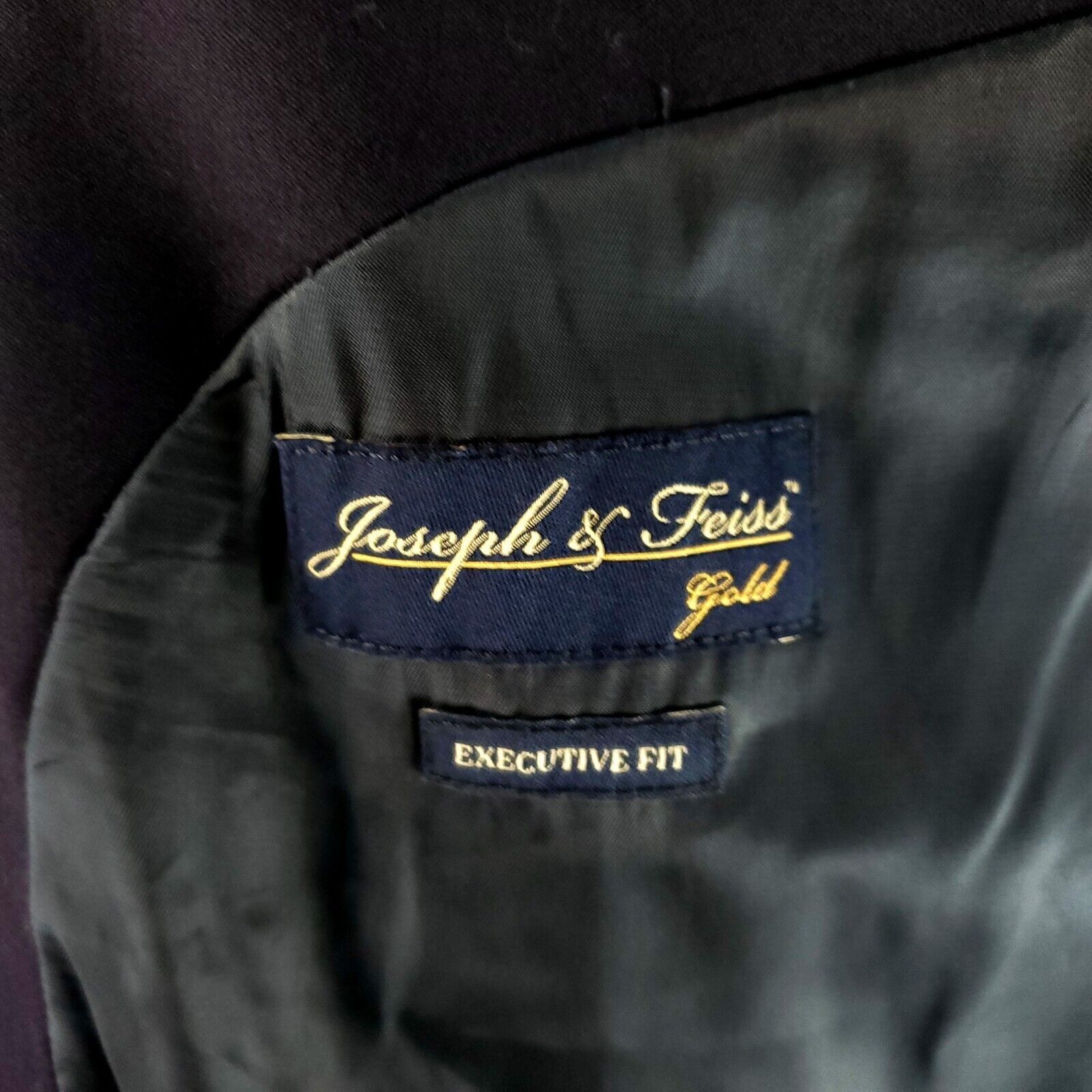 Joseph & Feiss Joseph & Feiss Gold Executive Fit Wool 2 Button 46R Blazer B Size 46R - 7 Thumbnail