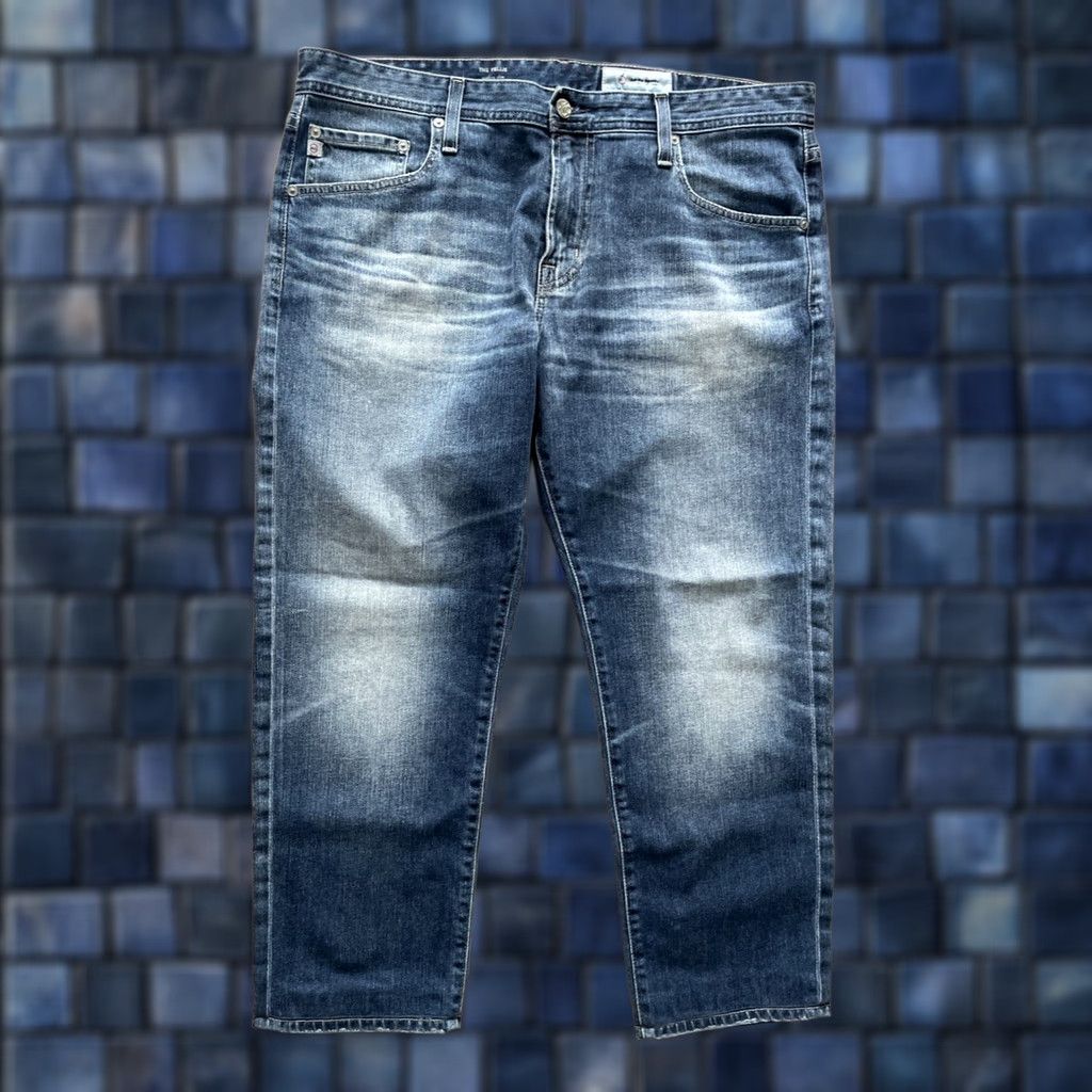 Vintage AG Adriano Goldschmied The Tellis Jeans Mens 36x26 Slim Straight Denim Blue 5-Pocket Smid Stretch Mens Size US 36 / EU 52 - 1 Thumbnail