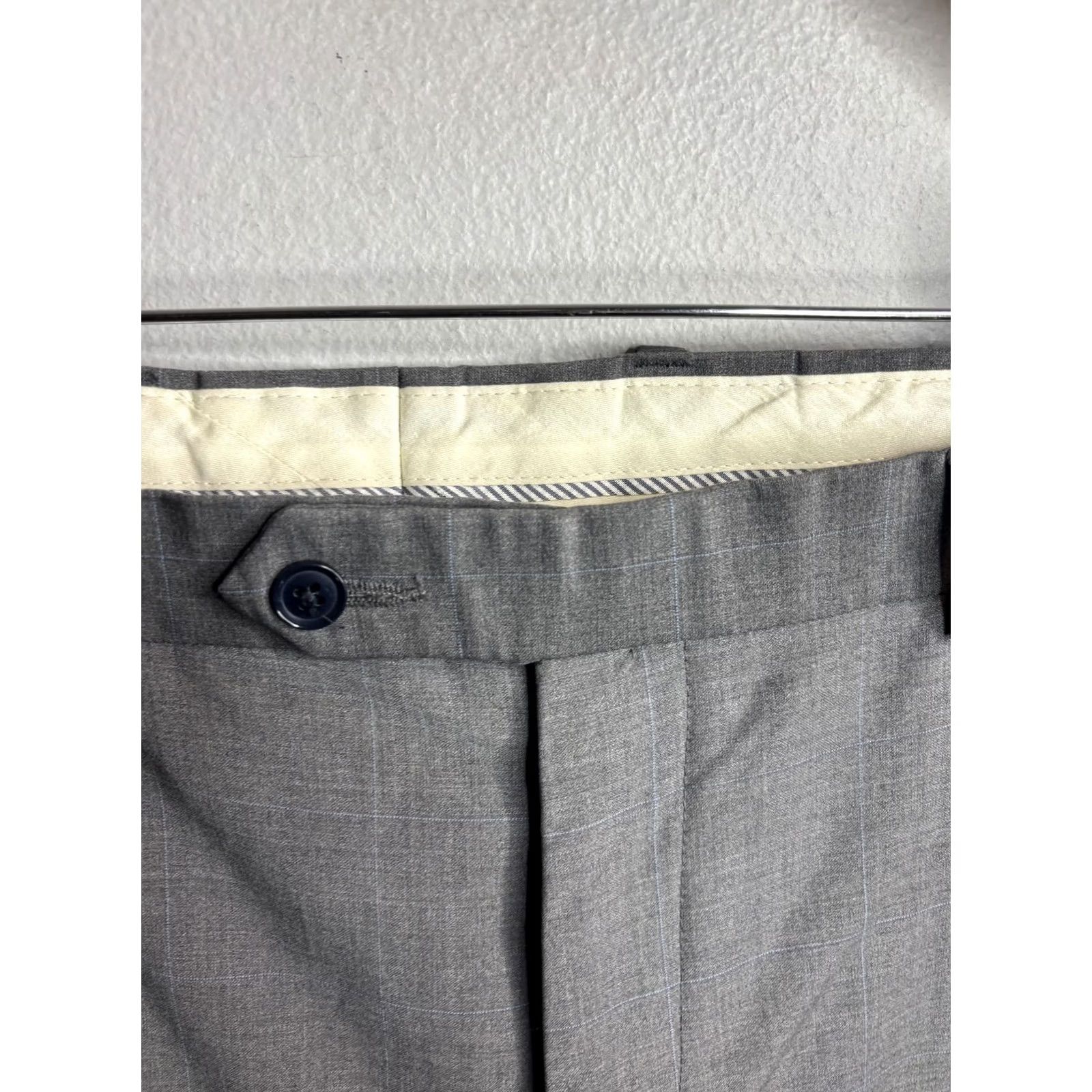 Brooks Brothers Brooks Brothers Mens Dress Pants - 40x31 Gray Plaid Wool Lined Size US 40 / EU 56 - 3 Thumbnail