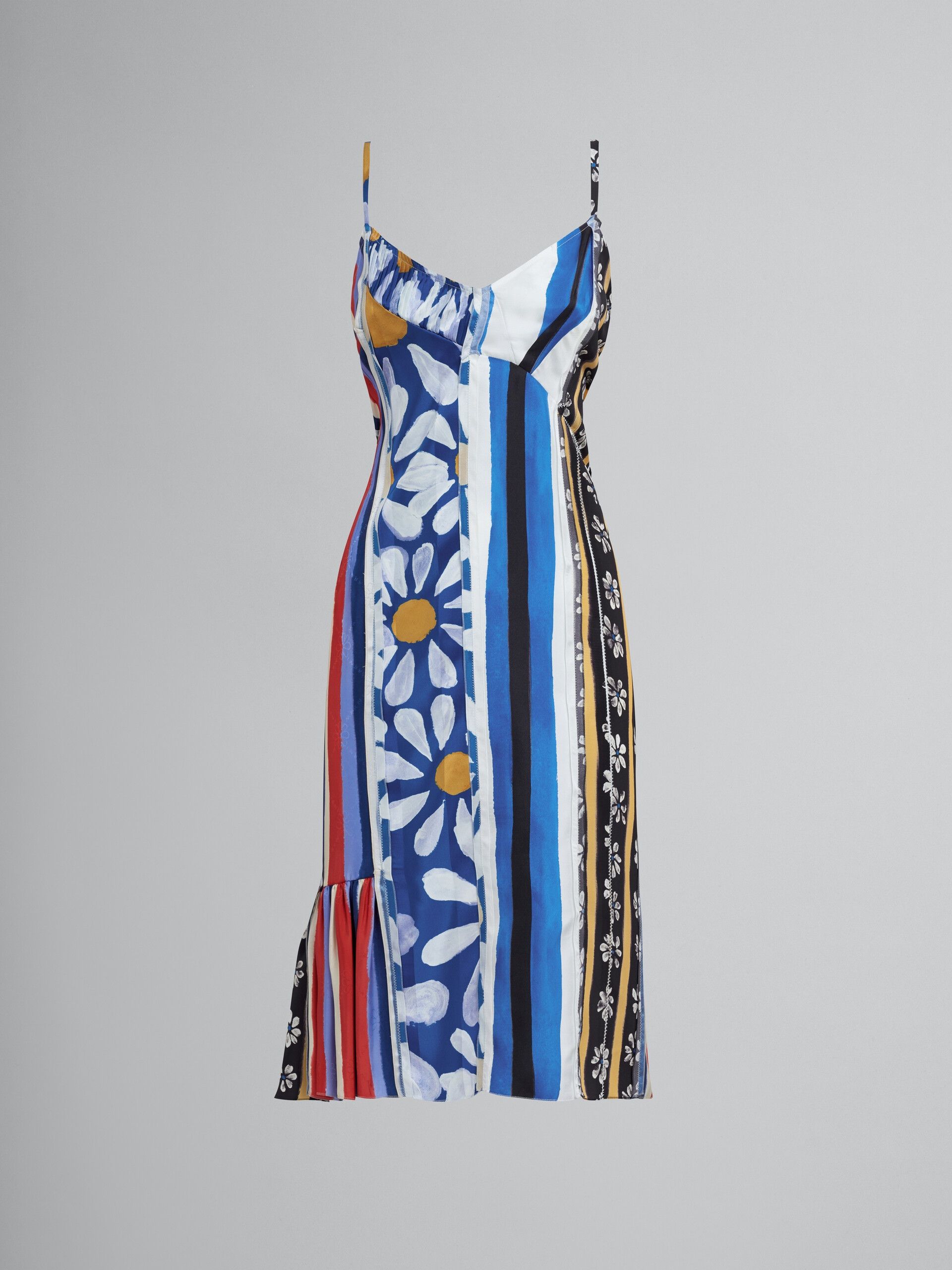 Marni o1y1025 Midi Dress in Multicolor Size XS / US 0-2 / IT 36-38 - 1 Thumbnail