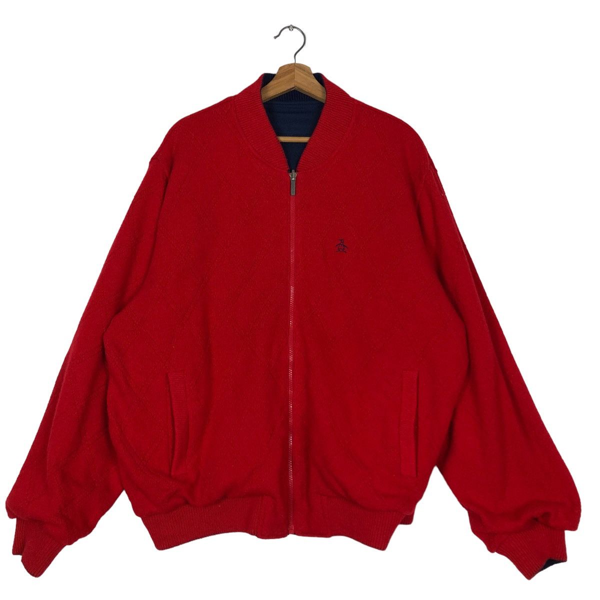 🔥90's Vtg Reversible Wool Bomber Jacket Grandslam Japan