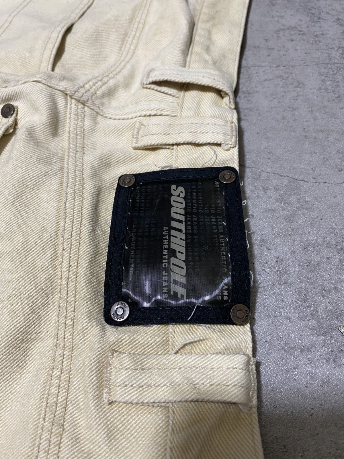 Southpole Y2K SOUTHPOLE BAGGY JEANS BEIGE Size US 34 / EU 50 - 4 Thumbnail