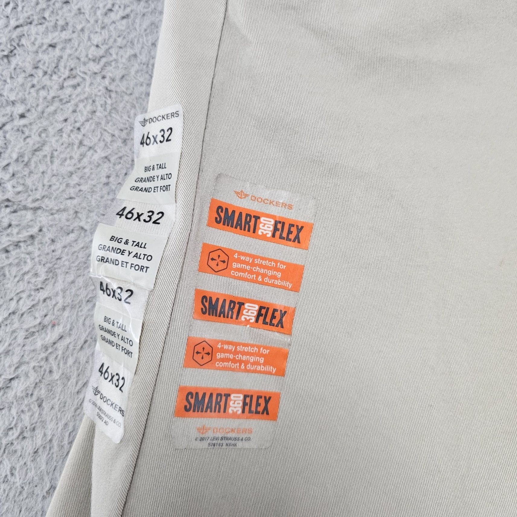 Dockers Dockers Workday Khaki Pants Mens 46x32 Big & Tall Classic Fit Smart 360 Flex Size US 30 / EU 46 - 3 Thumbnail