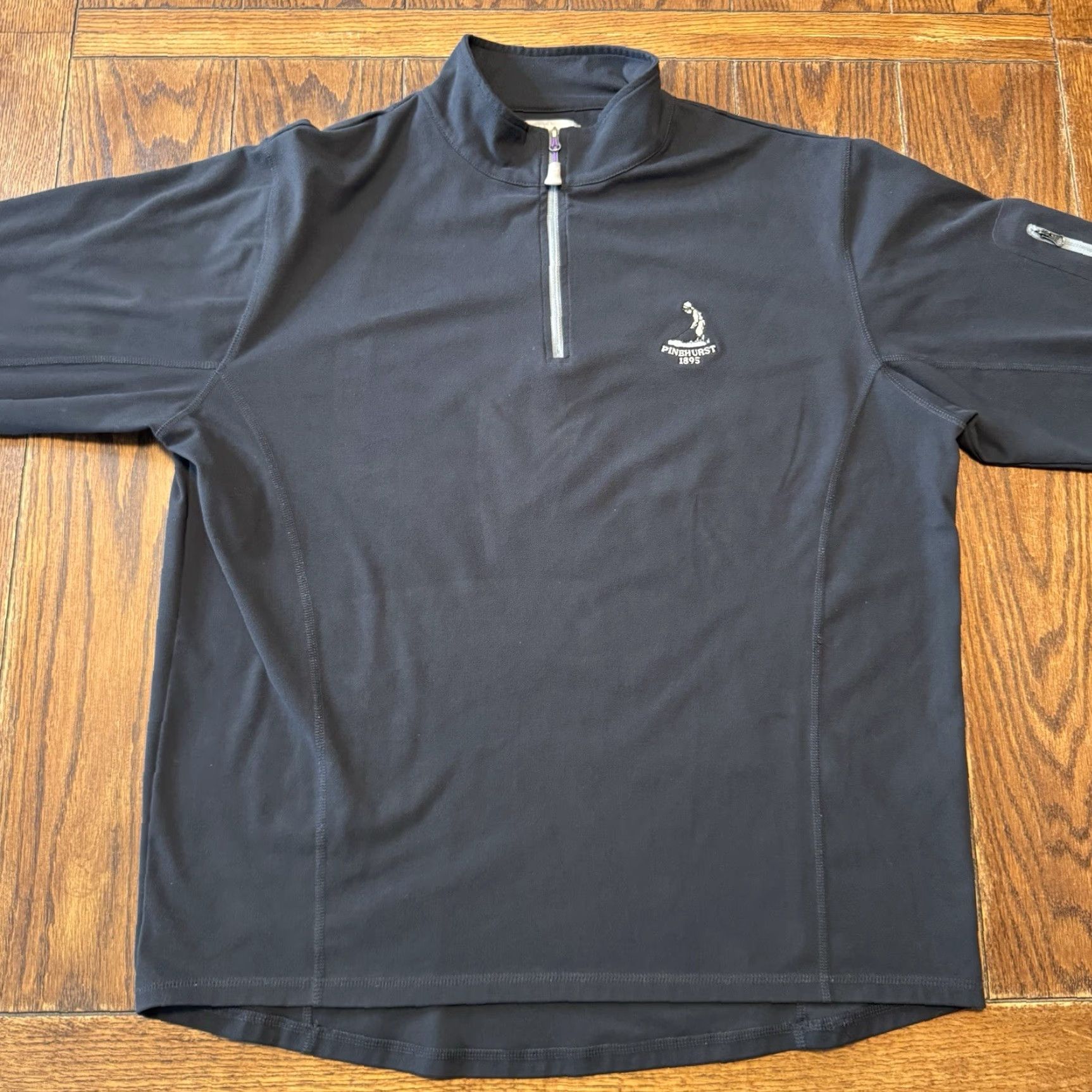 Peter Millar Peter Millar Perth Performance 1/4 Zip Fleece Large Pinehurst Black Element Wind Shirt Mens Golf Pinehurst Black 29 long by 24.5 short desc? Size US L / EU 52-54 / 3 - 2 Thumbnail