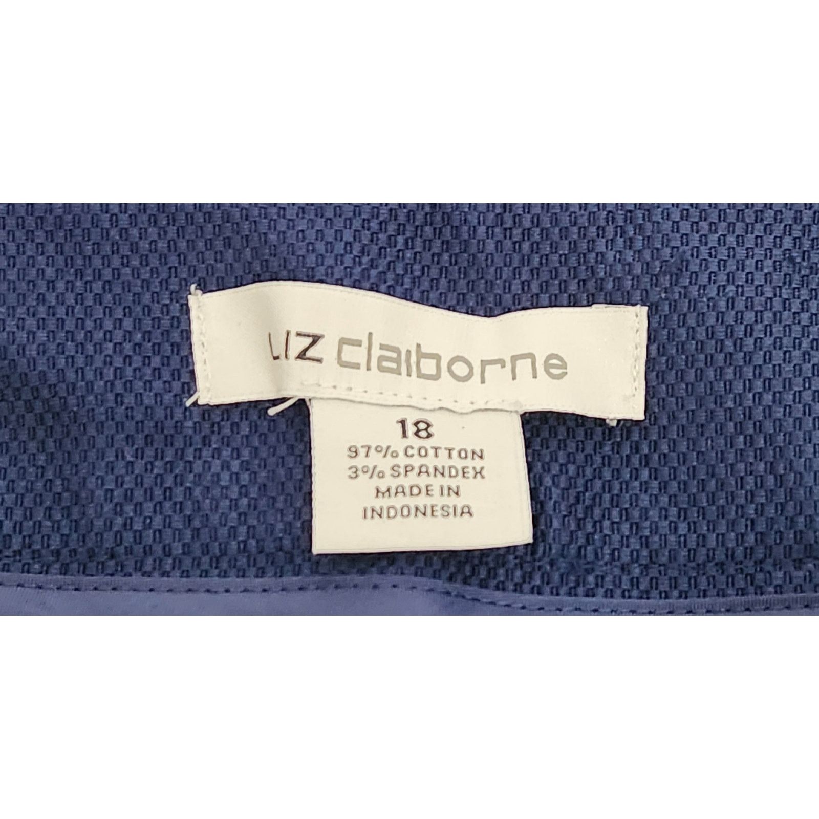 Other Liz Claiborne Blue "Emma" Flat Front Dress Pants 18 Stretch Size 40" / US 18 - 4 Thumbnail