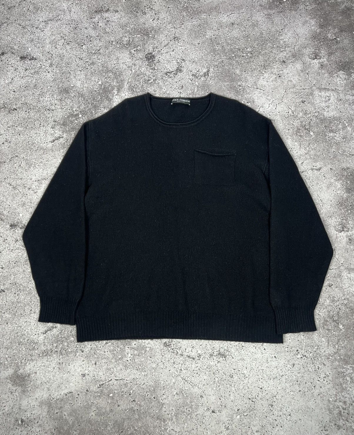 Dolce & Gabbana Dolce & Gabbana Wool Black Sweater Pocket Size US XL / EU 56 / 4 - 1 Thumbnail