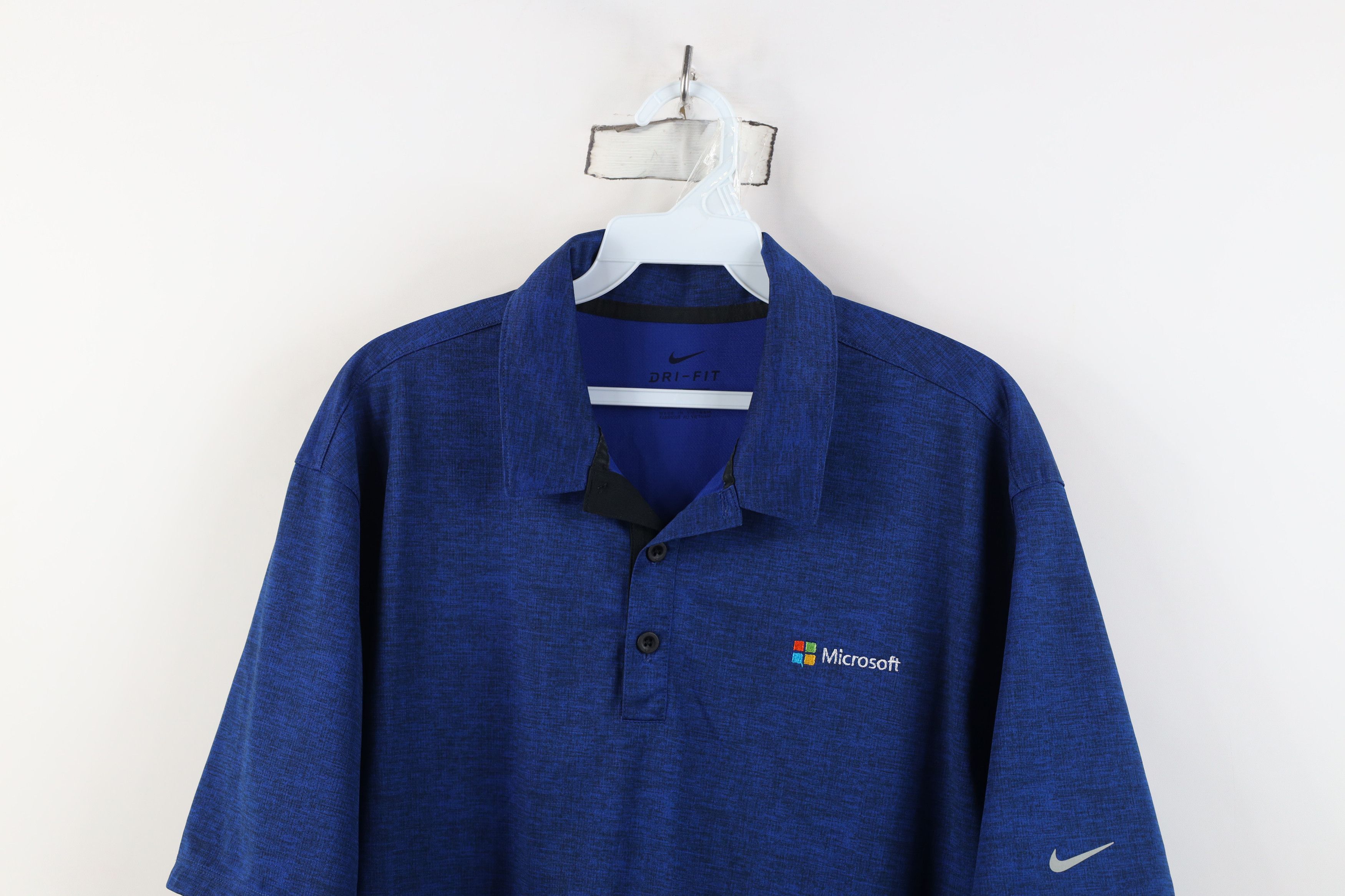 Nike Nike Microsoft Computers Knit Collared Golf Polo Shirt Blue Size US L / EU 52-54 / 3 - 2 Thumbnail