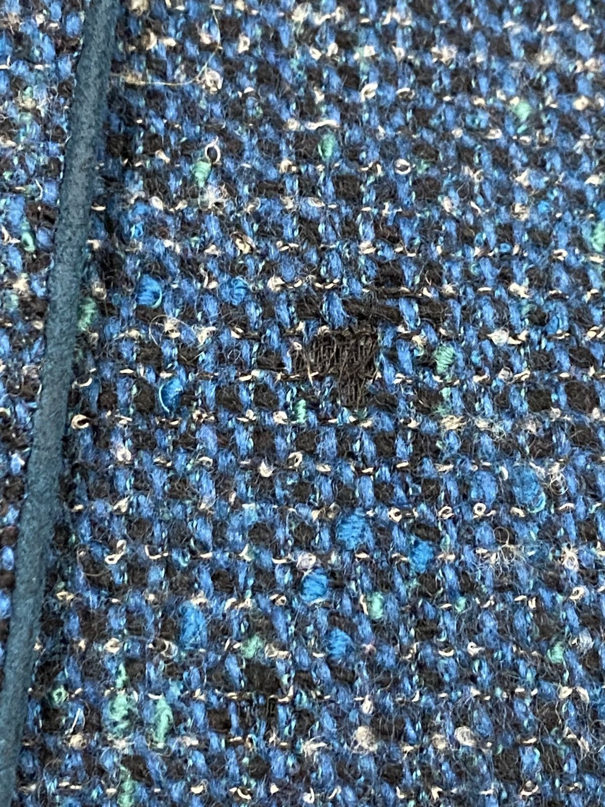 Christian Dior Monsieur Christian Dior Vintage Tweed Jacket Blue | Minimal Collar Size L / US 10 / IT 46 - 12 Thumbnail