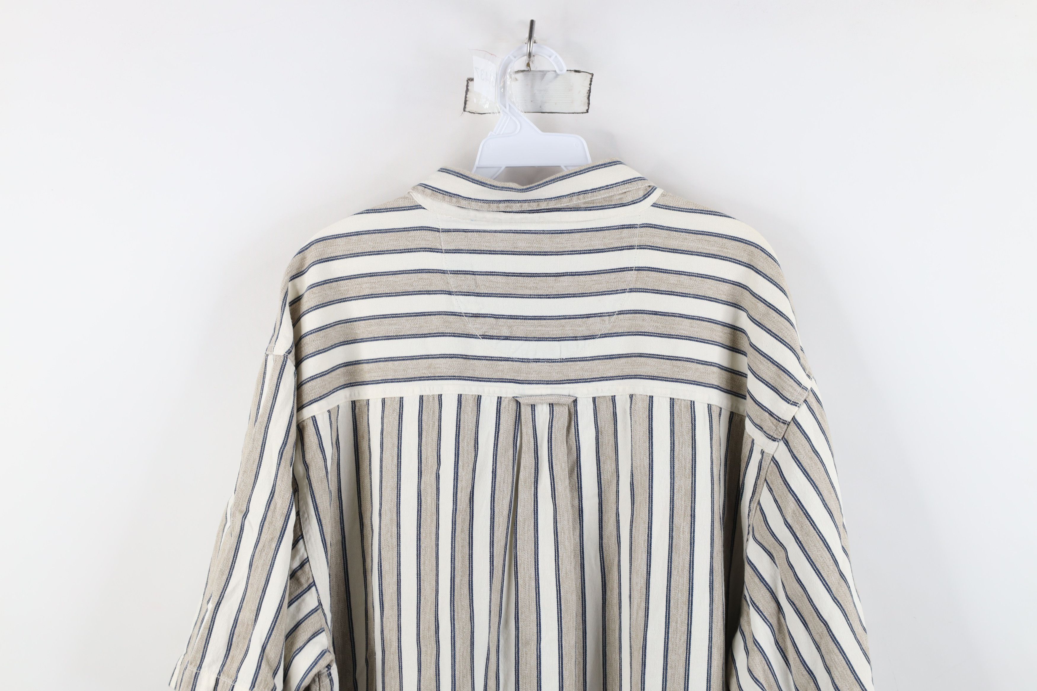 Vintage Vintage 90s Streetwear Baggy Fit Striped Button Down Shirt Size US XXL / EU 58 / 5 - 13 Thumbnail