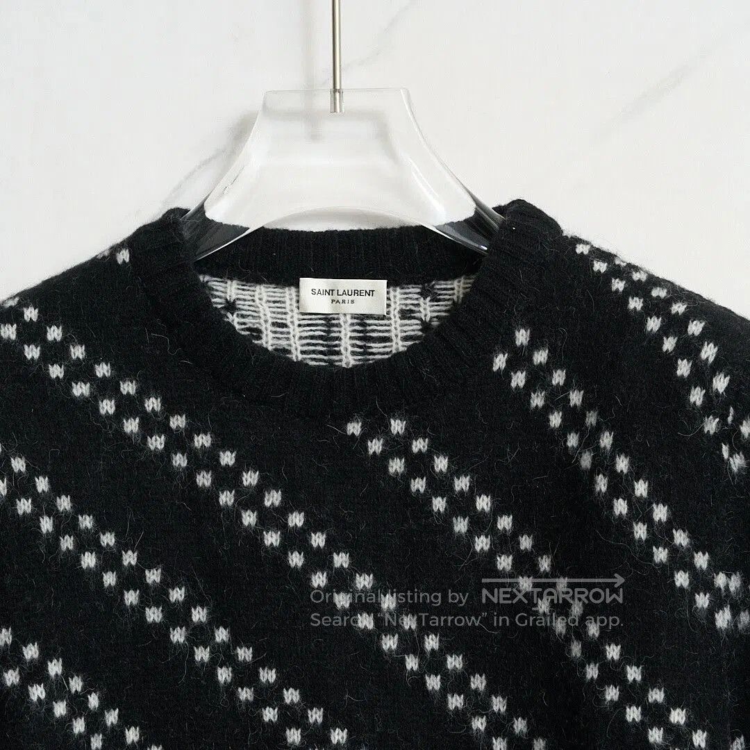 Saint Laurent Paris Saint Laurent Men's Zigzag Pattern Sweater. Size US M / EU 48-50 / 2 - 2 Thumbnail