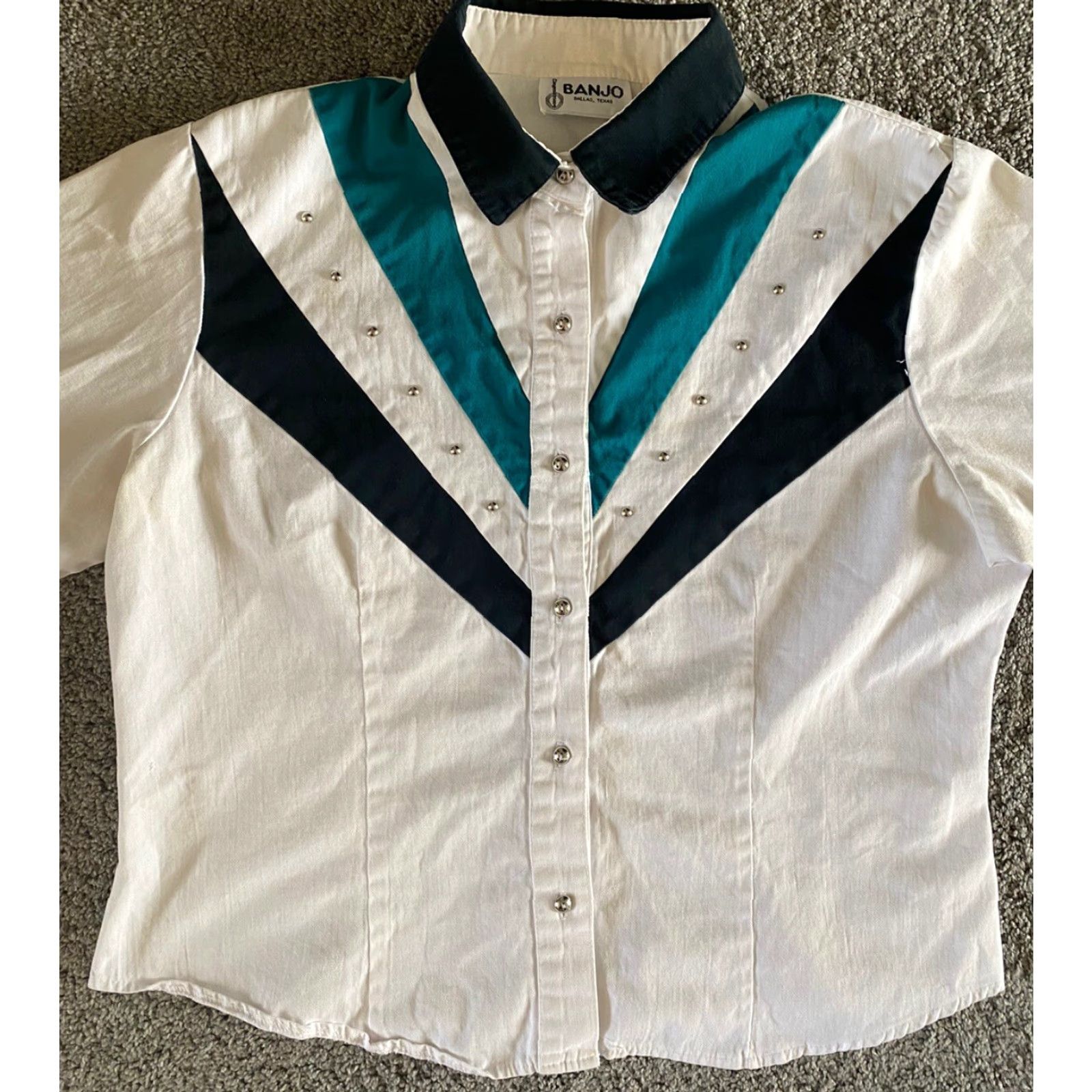Vintage VINTAGE Banjo Dallas Texas Button Up Shirt Women’s XL Made In USA Western Look Shirt Womens XL Size XL / US 12-14 / IT 48-50 - 2 Thumbnail