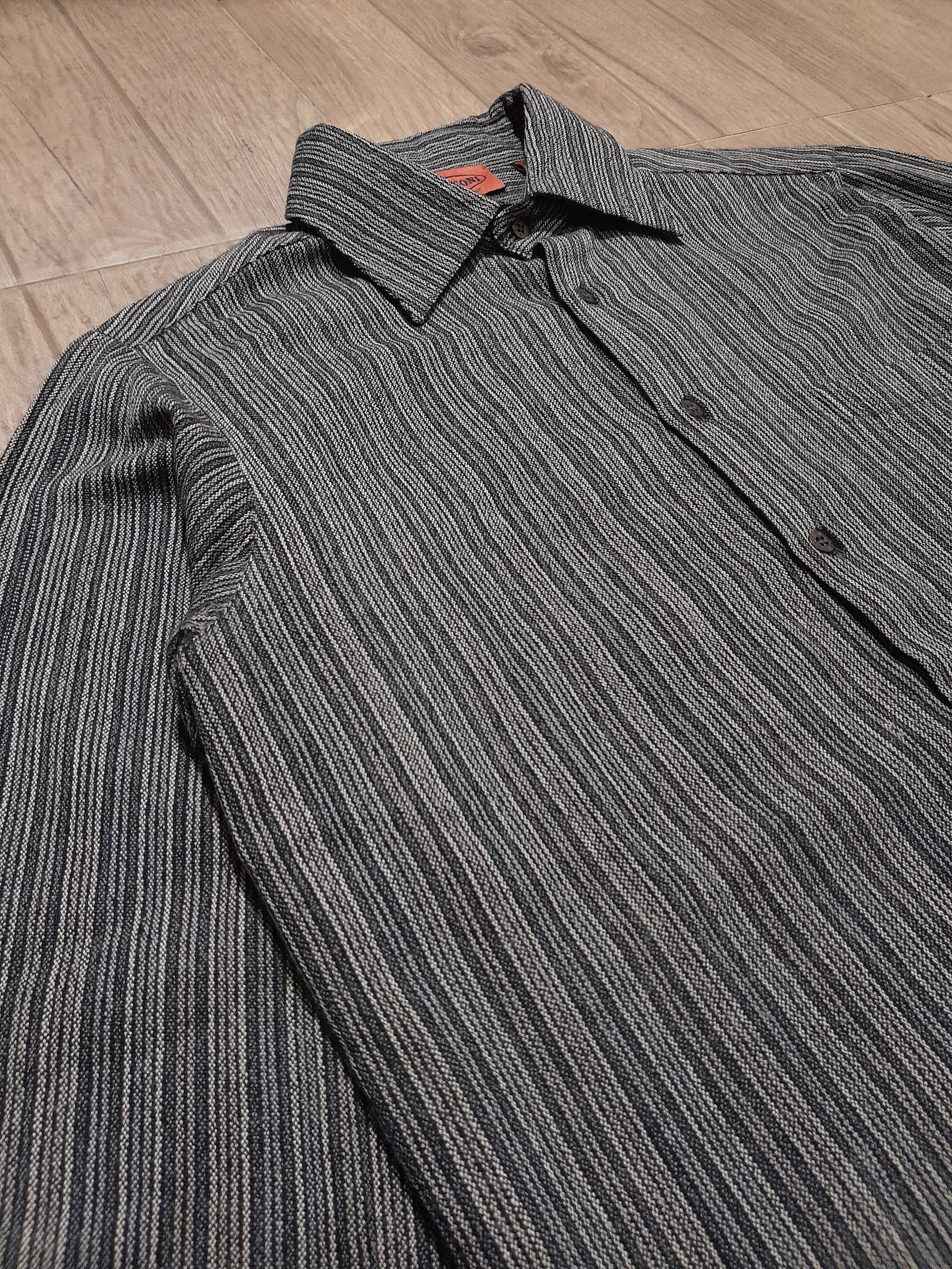 Missoni 90s Missoni Black Stripe Button Ups Shirt Size US L / EU 52-54 / 3 - 2 Thumbnail