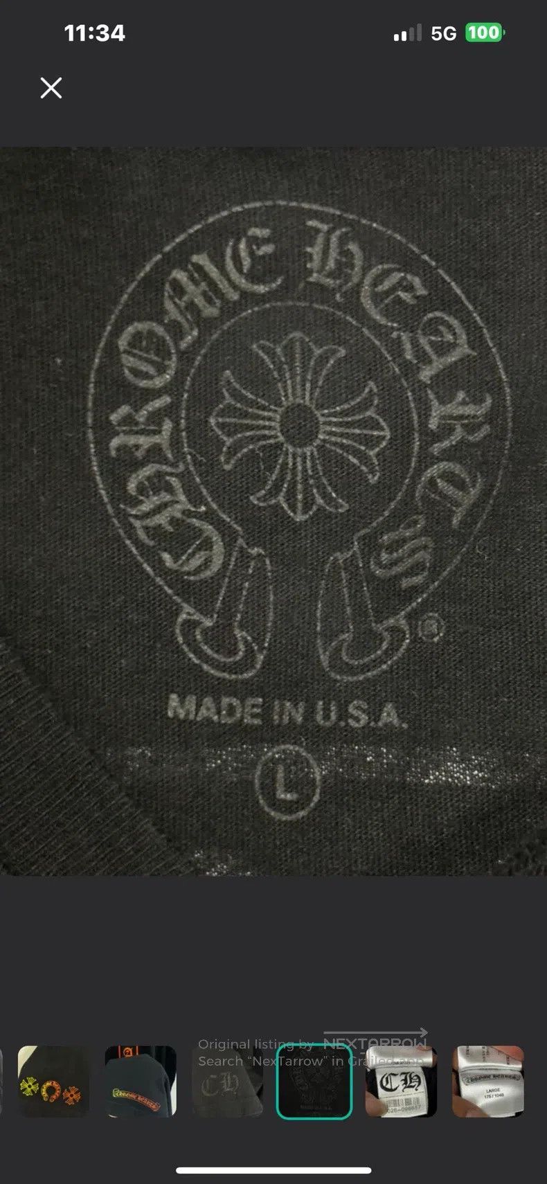 Chrome Hearts CHROME HEARTS Size L Sanskrit short sleeve with gradient sc Size US L / EU 52-54 / 3 - 7 Thumbnail