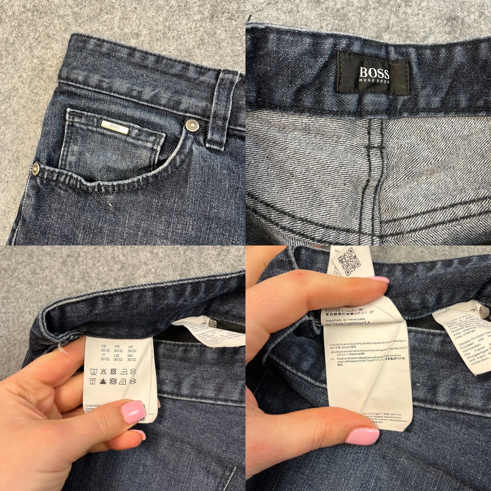 Hugo Boss HUGO BOSS Jeans Tapered Male 30 Regular Denim Dark Blue Maine 3 5-Pocket Stretch Comfortable Classic Mens Size US 30 / EU 46 - 8 Thumbnail