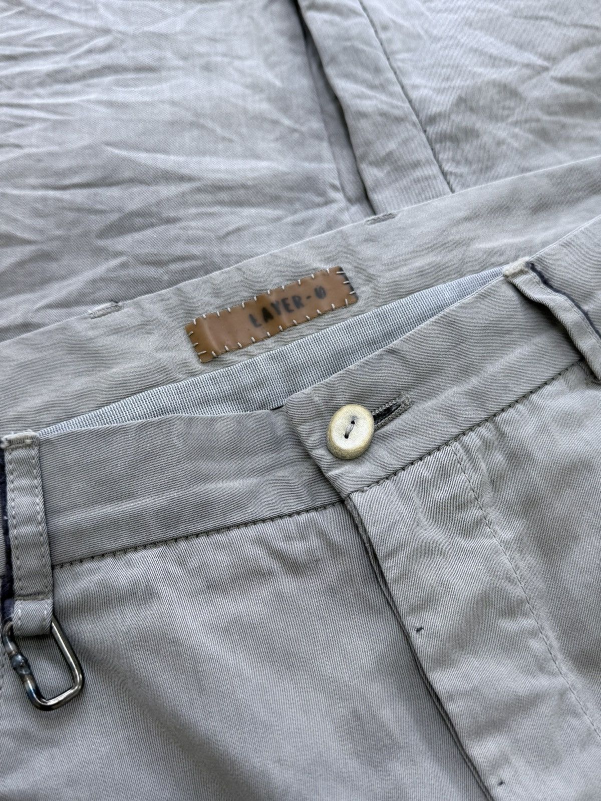 Layer-0 Gray Cotton Pants