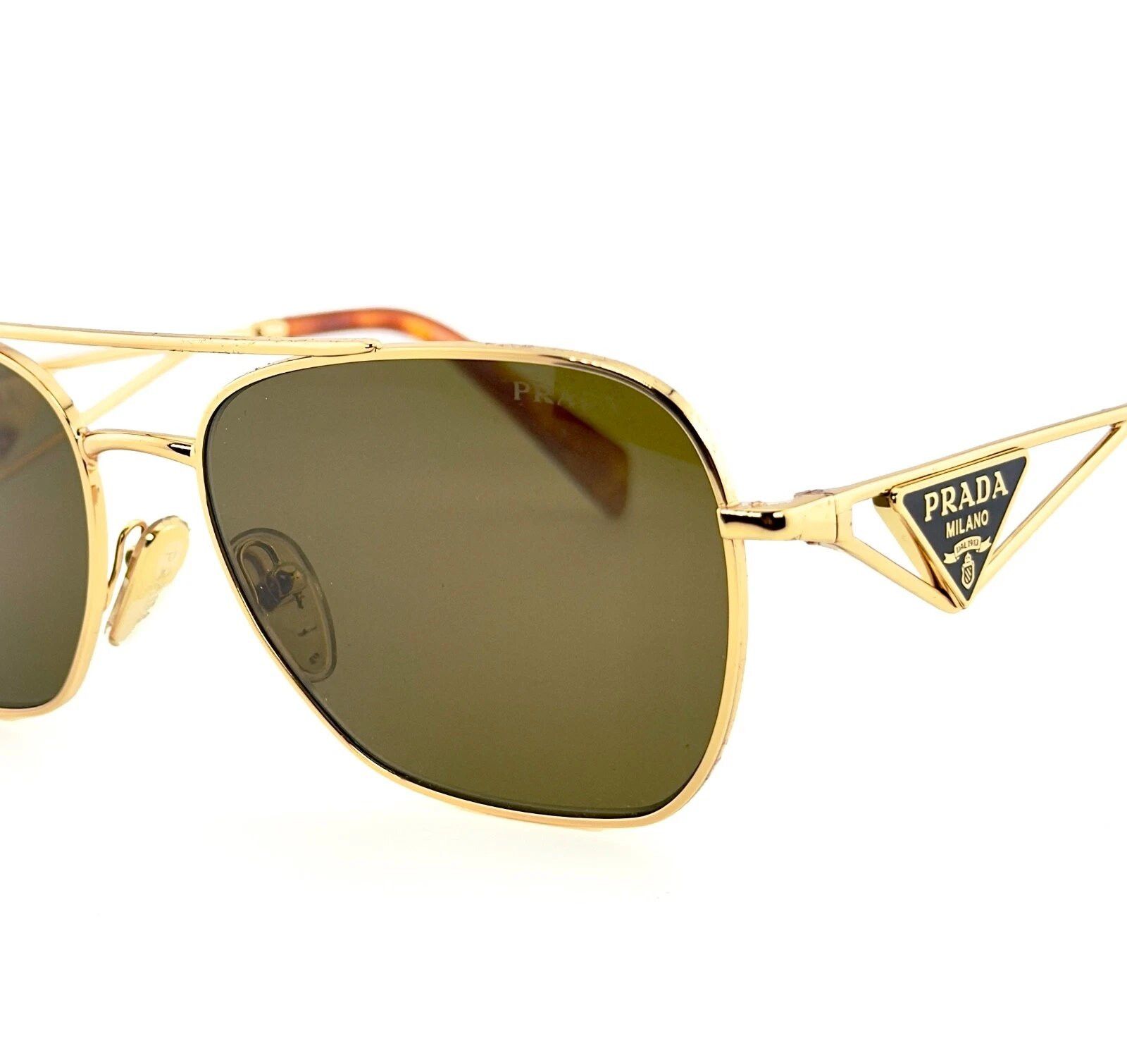 Prada PRADA A50 TAMPO Gold Brown Classic Triangle Logo PRA50S Size ONE SIZE - 8 Thumbnail