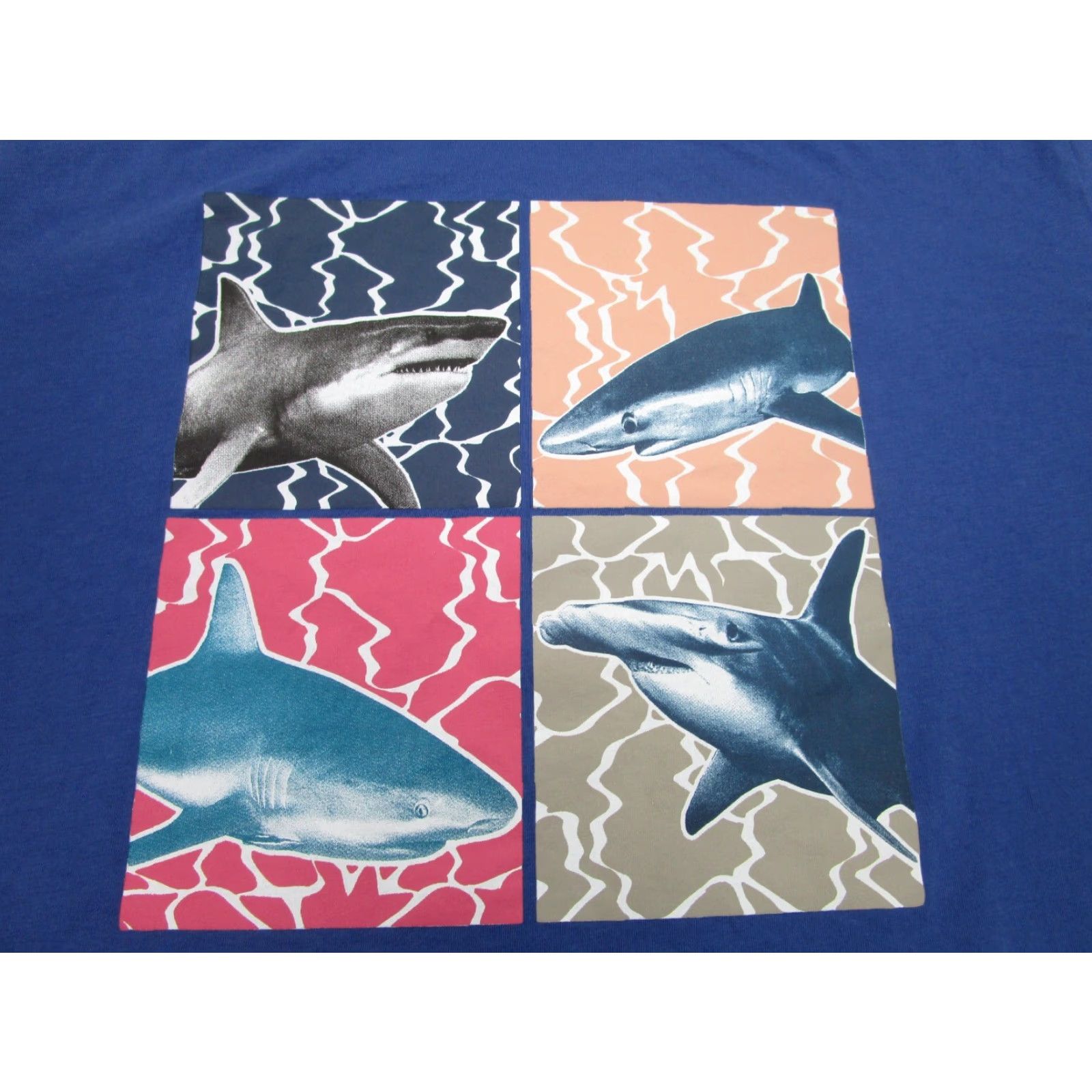 Mavi Mavi Blue Sharks T-Shirt Mens 2XL Short Sleeve Regular Fit Cotton Size US XXL / EU 58 / 5 - 3 Thumbnail