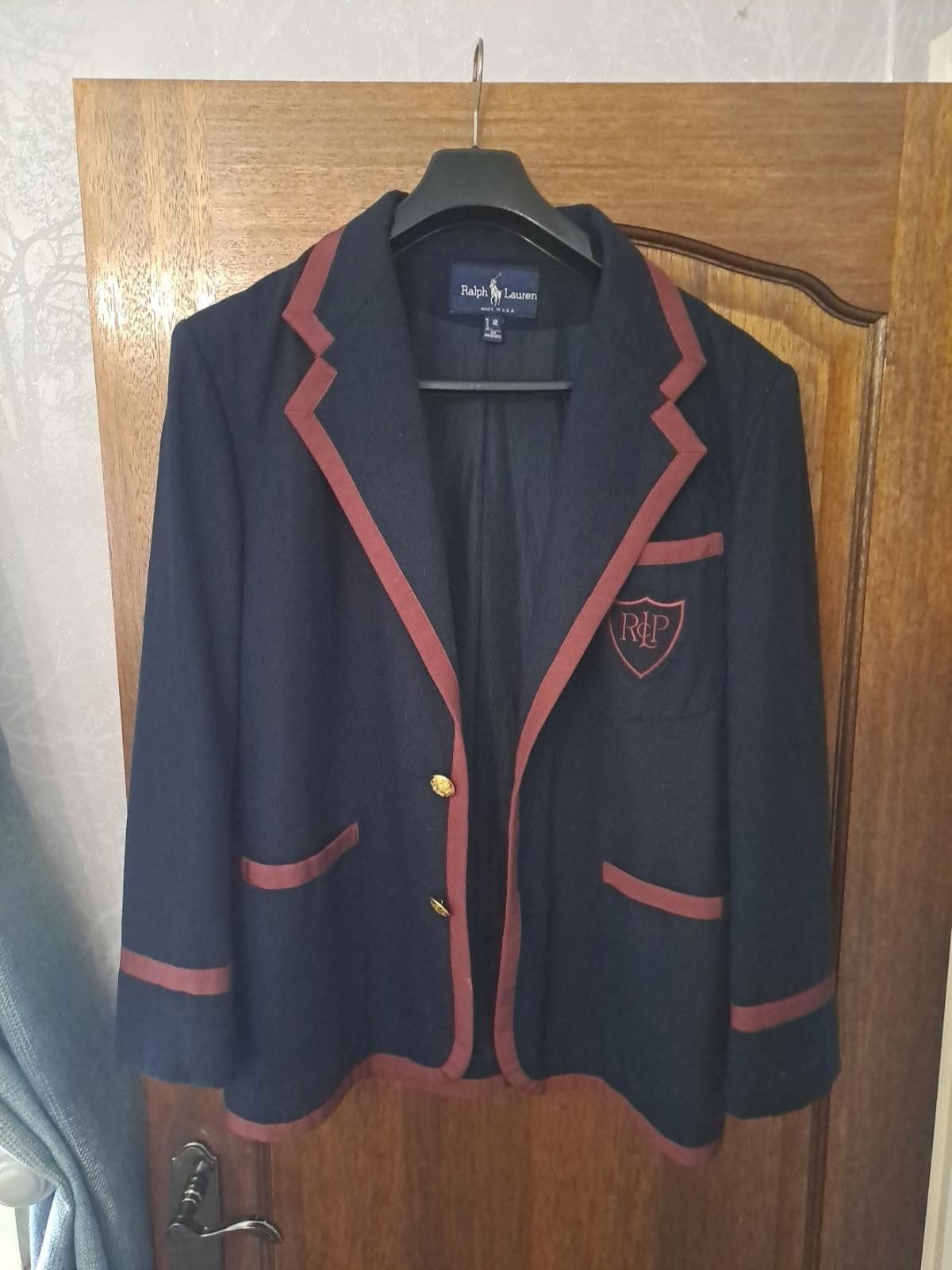 Polo Ralph Lauren Vintage Ralph Lauren 80s Wool Crest Blazer Made USA Size 12 Size M / US 6-8 / IT 42-44 - 1 Thumbnail