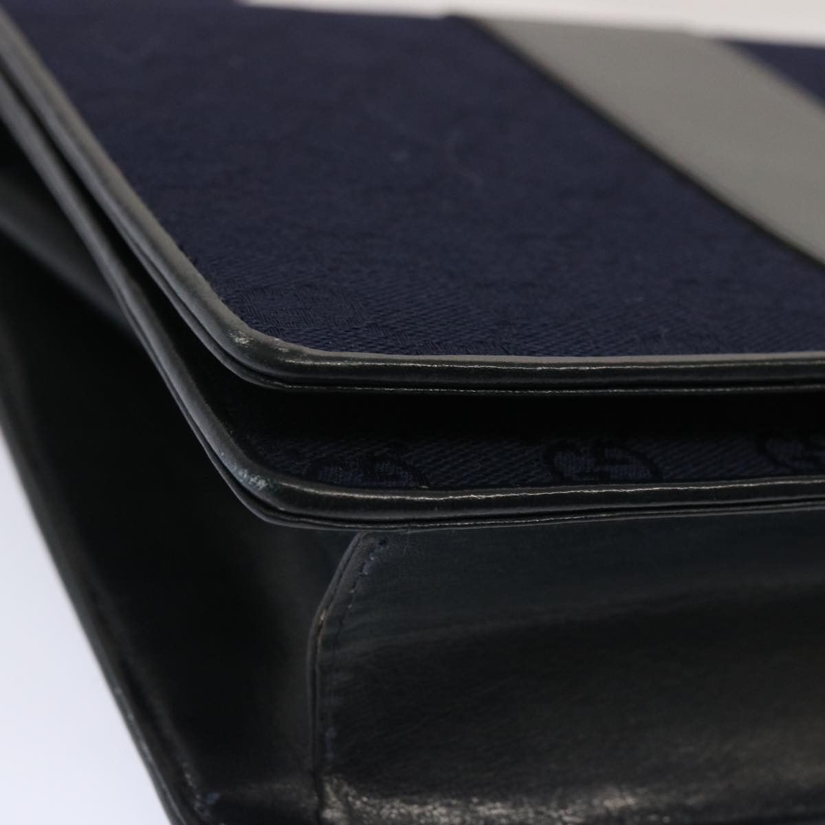 Gucci GUCCI GG Canvas Shoulder Bag Navy Black Size ONE SIZE - 10 Thumbnail