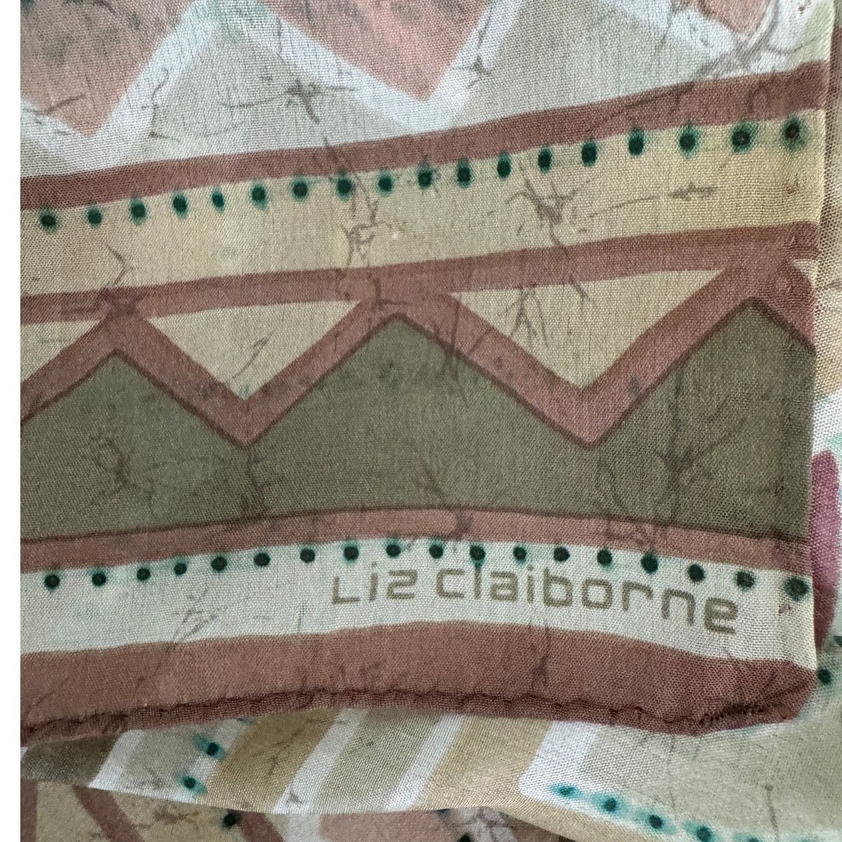 Vintage Vintage pastel Southwestern abstract print long scarf 10x52" Size ONE SIZE - 6 Thumbnail