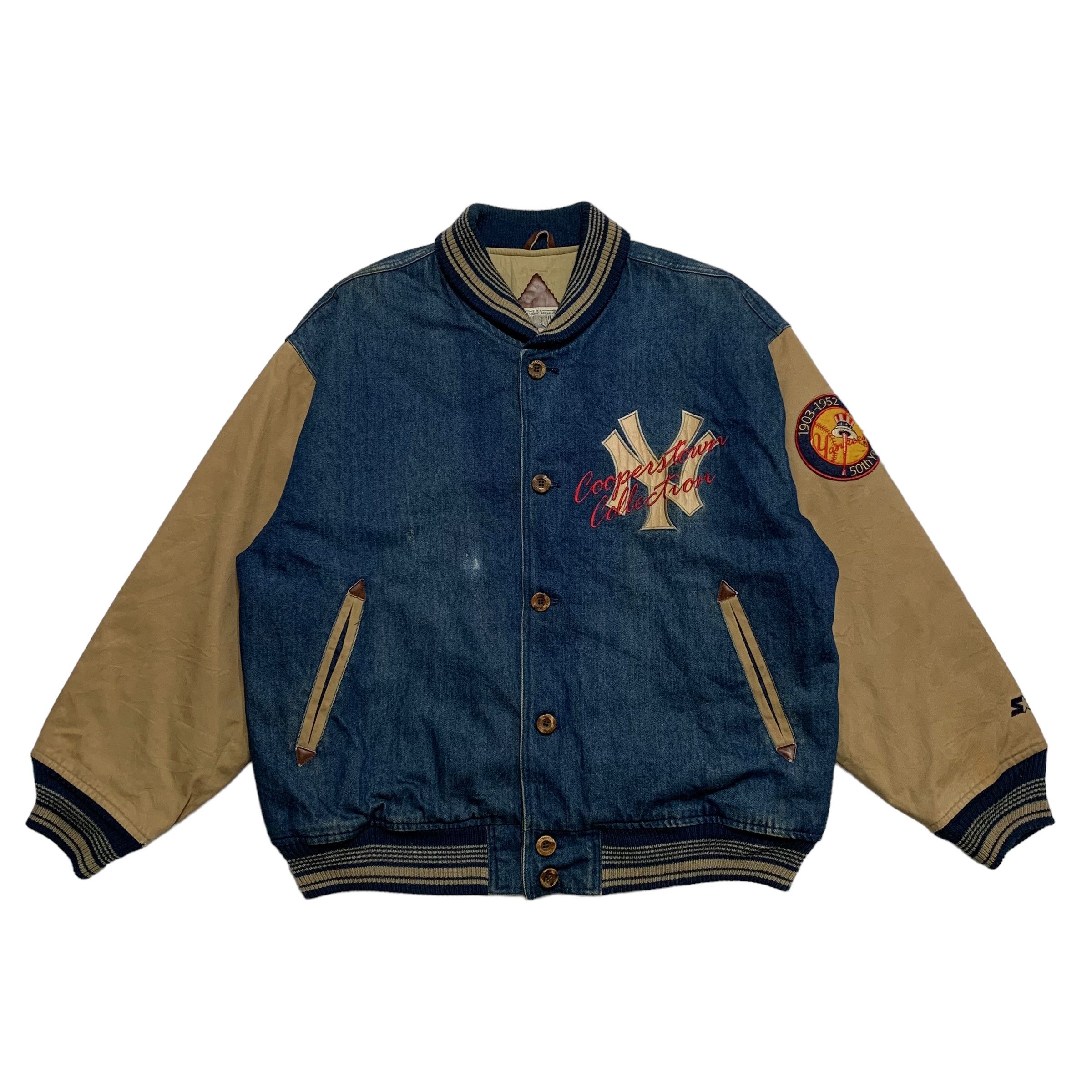 MLB Vintage MLB New York Yankees 50th Year Denim Jacket Size US L / EU 52-54 / 3 - 1 Thumbnail
