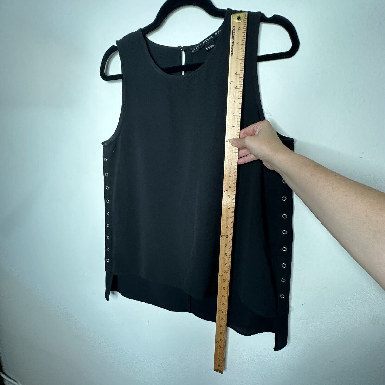Other HYFVE Black Silver Grommet Sleeveless Hi Low Tunic Tank Size L / US 10 / IT 46 - 11 Thumbnail
