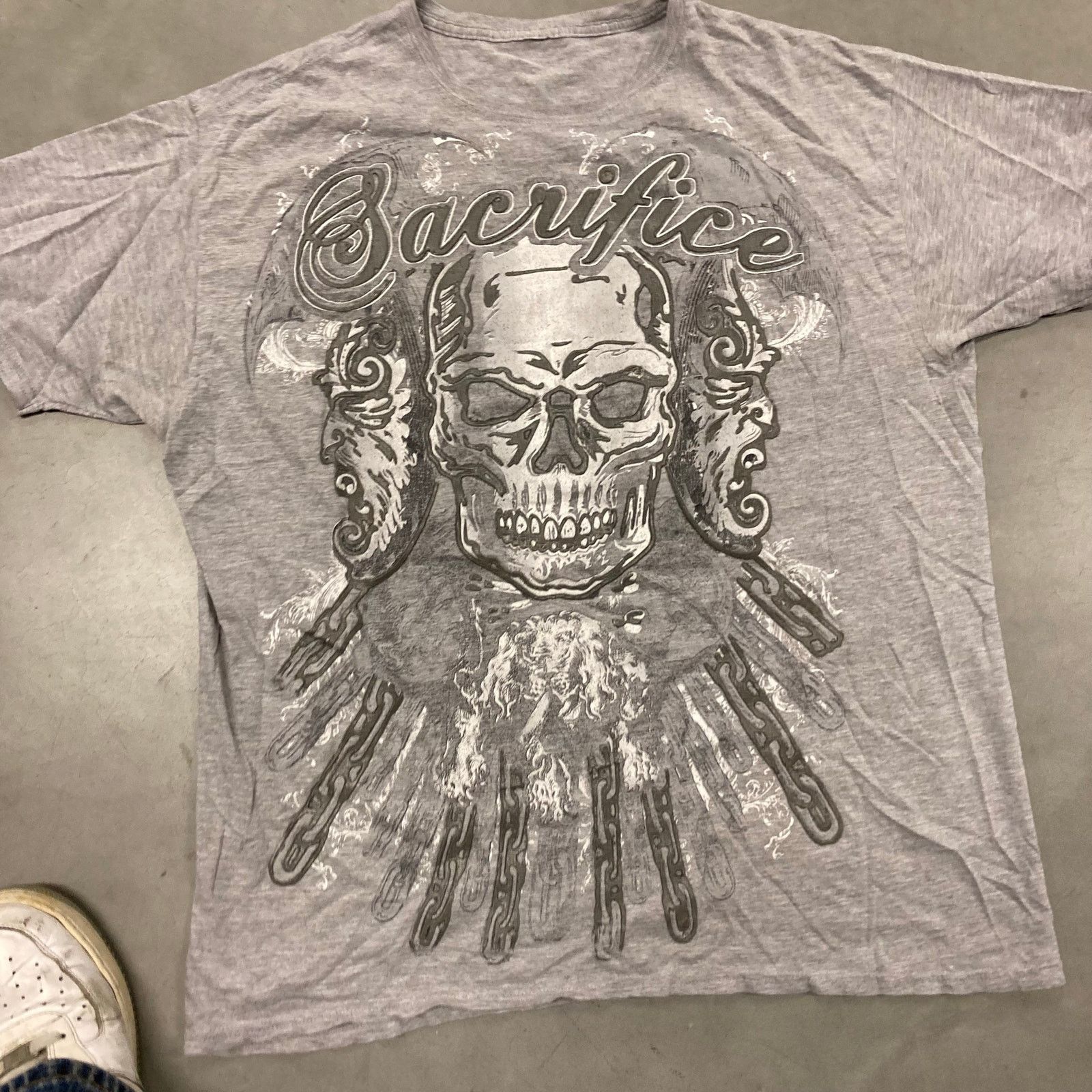 Vintage Y2K skull graphic T-Shirt Size US XL / EU 56 / 4 - 3 Thumbnail