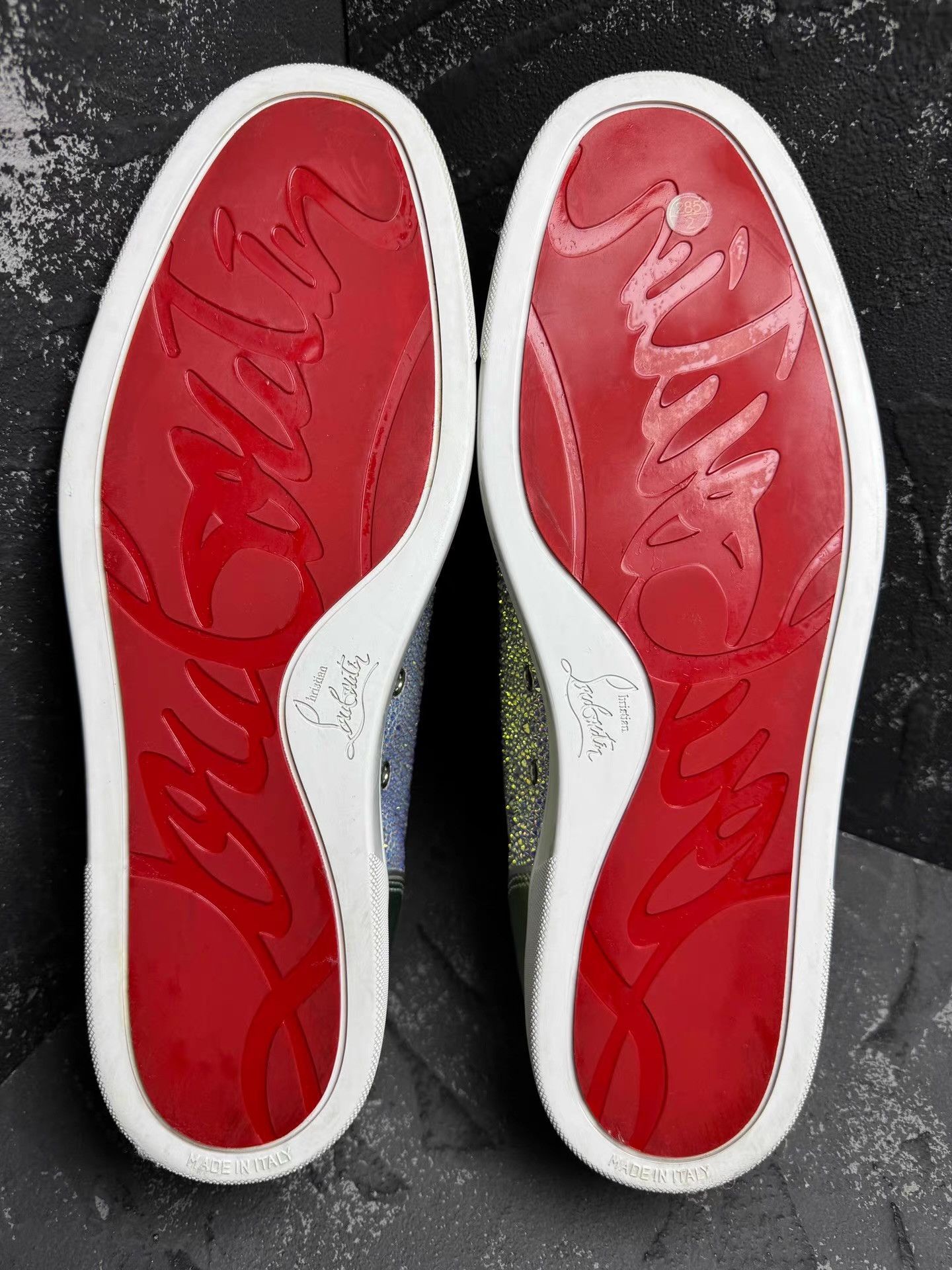 Christian Louboutin Christian Louboutin Suede Full-Crystal Red-Sole Sneakers Q10 Size US 11 / EU 44 - 3 Thumbnail