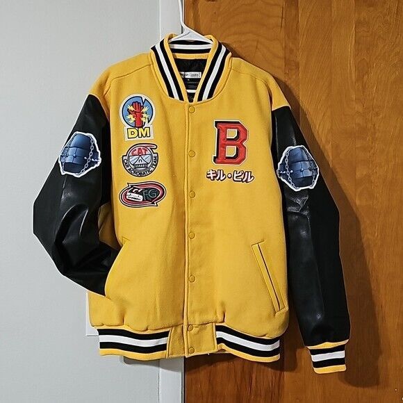 Image of Kill Bill Varsity Jacket Coat Size XL NWT in Gold, Men's