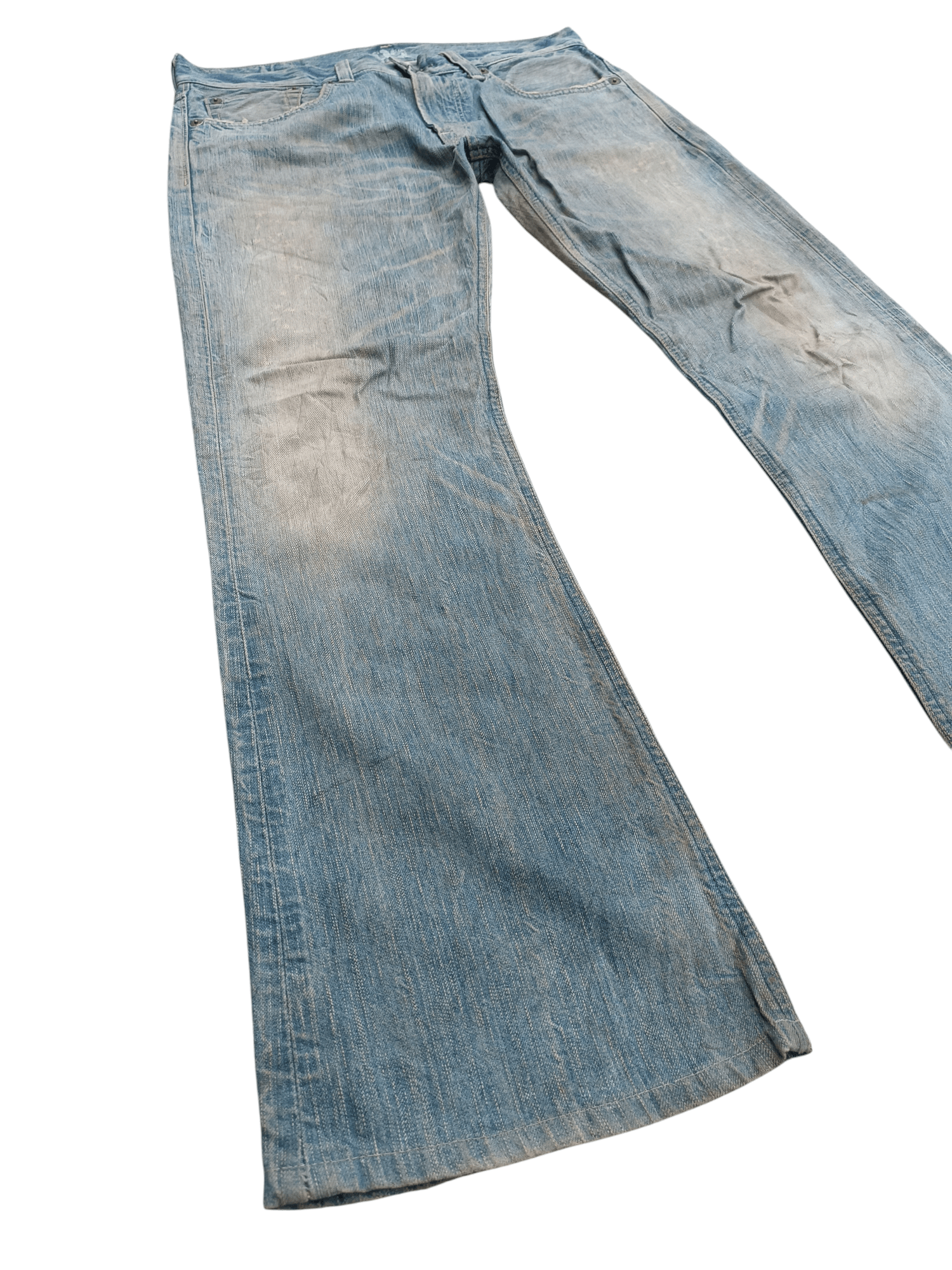 14th Addiction × Edwin × If Six Was Nine VTG 💥 Edwin 503 Blue Trip Dirty Mud Wash Distressed Jeans Size US 34 / EU 50 - 1 Thumbnail