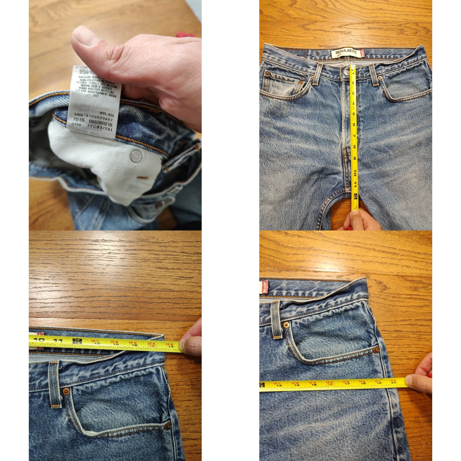 Levi's VINTAGE Levis 505 Jeans Mens 33x30 Blue Straight Denim Western Cowboy Size US 33 - 8 Thumbnail