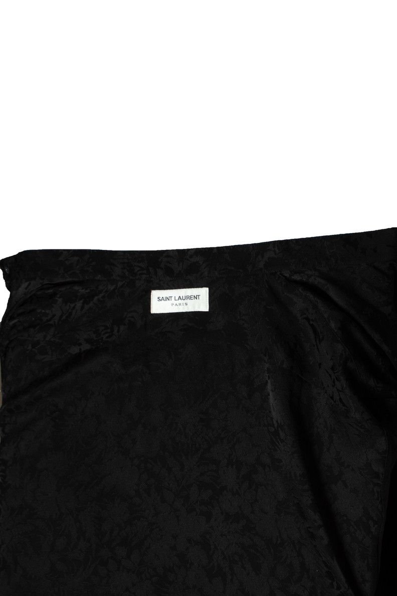 Saint Laurent Paris Saint Laurent, Black silk short sleeve floral printed shirt Size US M / EU 48-50 / 2 - 5 Thumbnail