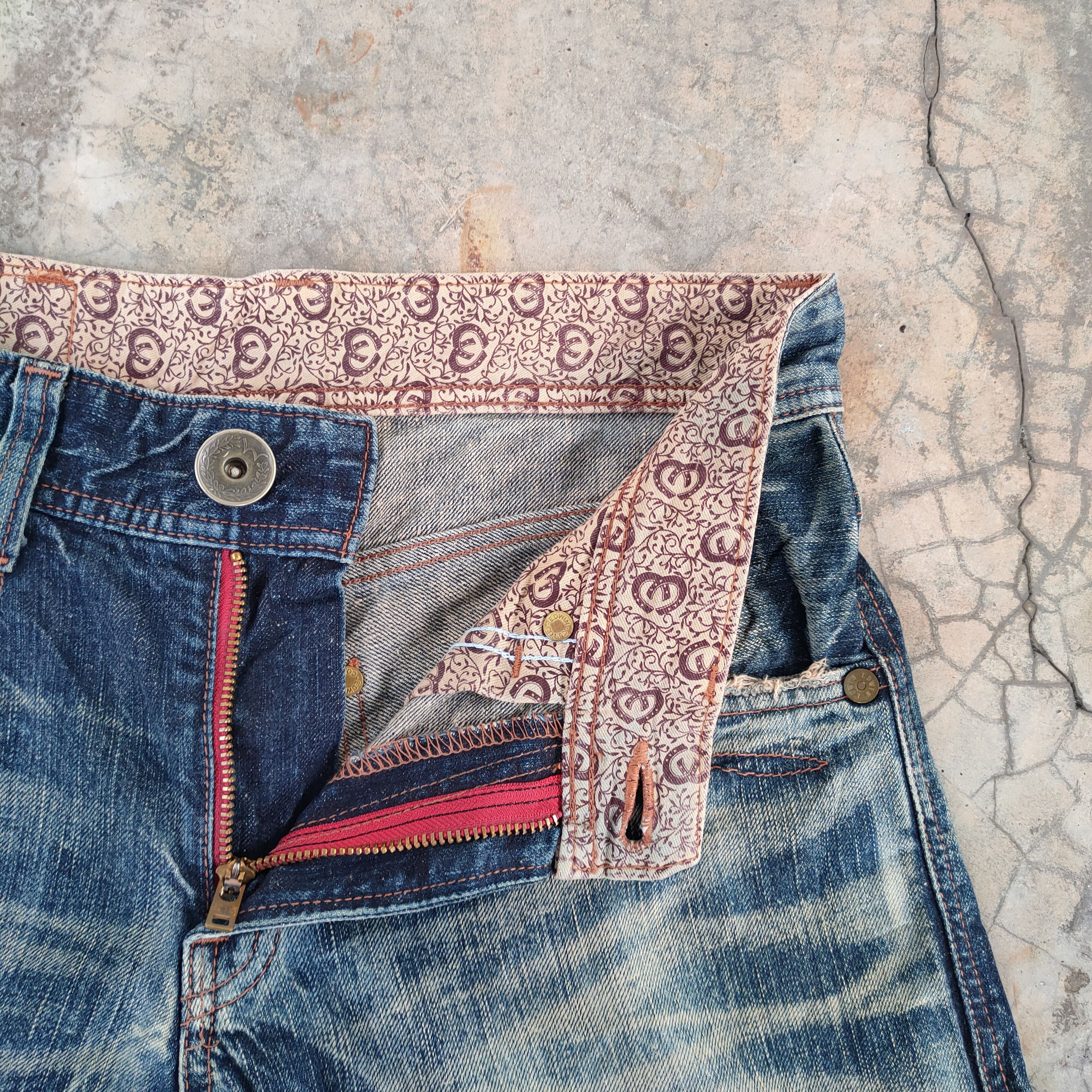 Edwin W32 VINTAGE EDWIN STORM WING FADED RIPPED JEANS PANTS Size US 32 / EU 48 - 10 Thumbnail