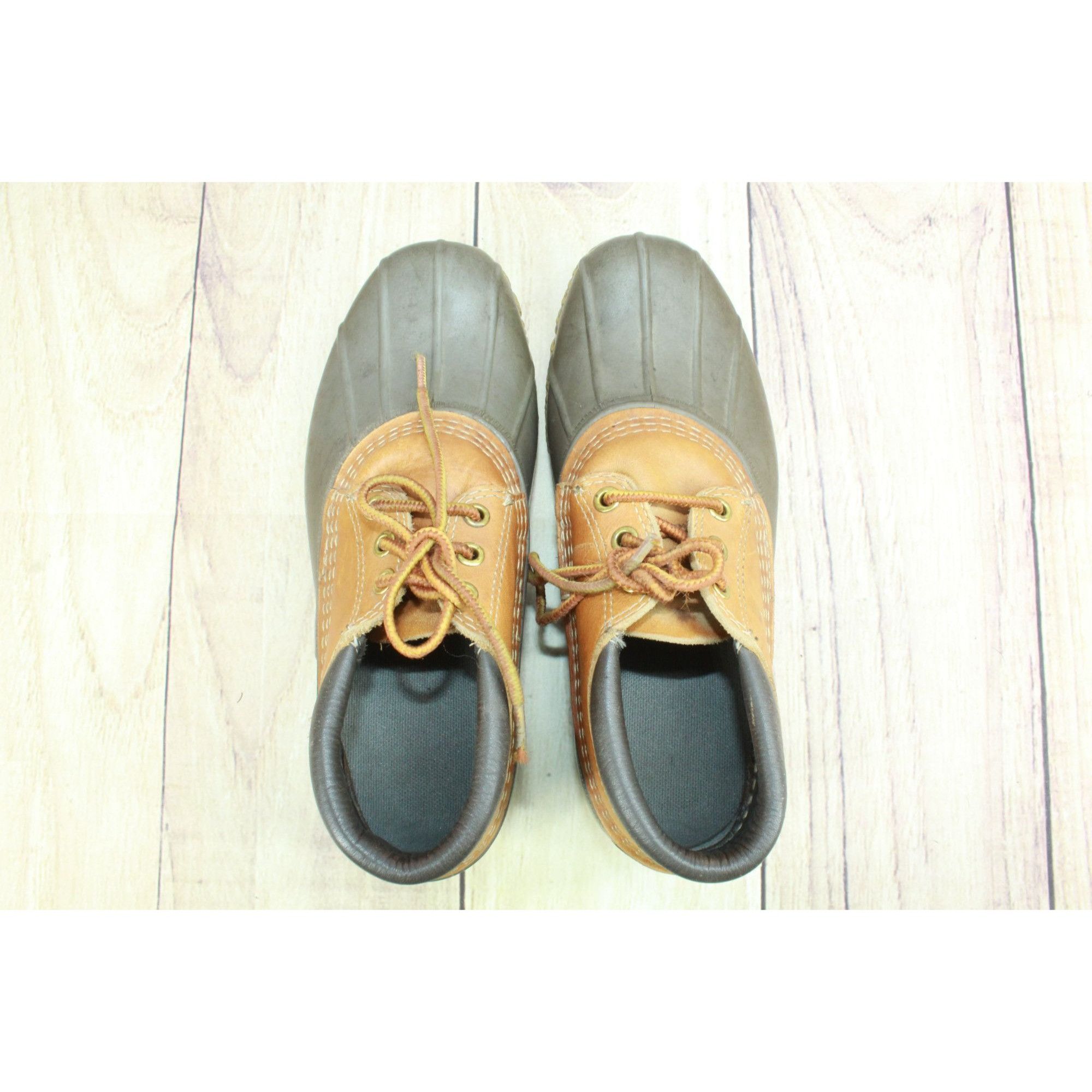 Leather LL Bean Women's Leather Unlined Gumshoes Ankle Duck Boots Size US 7 / IT 37 - 7 Thumbnail