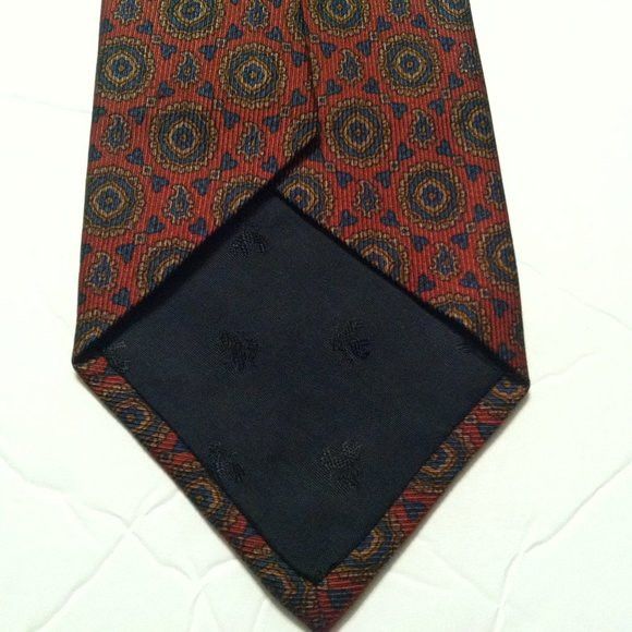 Brooks Brothers BROOKS BROTHERS MENS NEW BLOOD ORANGE SILK TIE WIDTH: 3 1/2" Size ONE SIZE - 6 Thumbnail