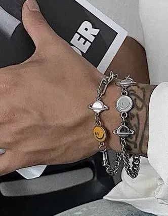 Designer × Vintage Retro smiley face bracelet Size ONE SIZE - 2 Thumbnail