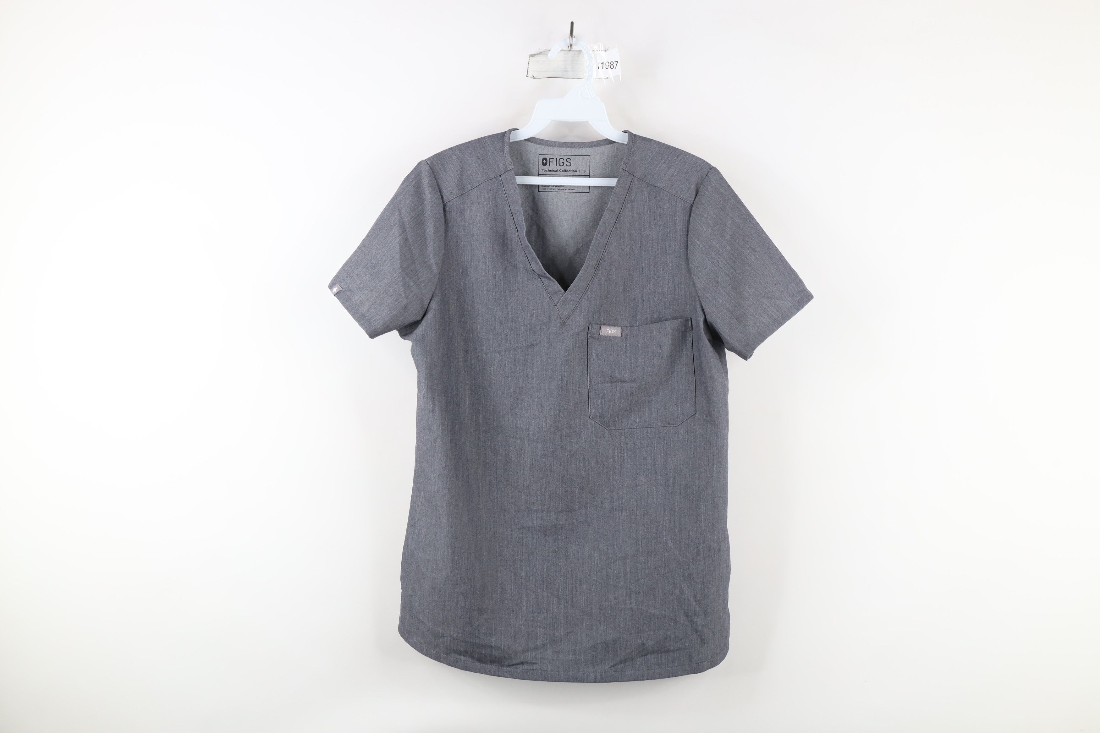 Vintage Figs Technical Collection Short Sleeve Nurse Scrubs Shirt Size S / US 4 / IT 40 - 1 Thumbnail