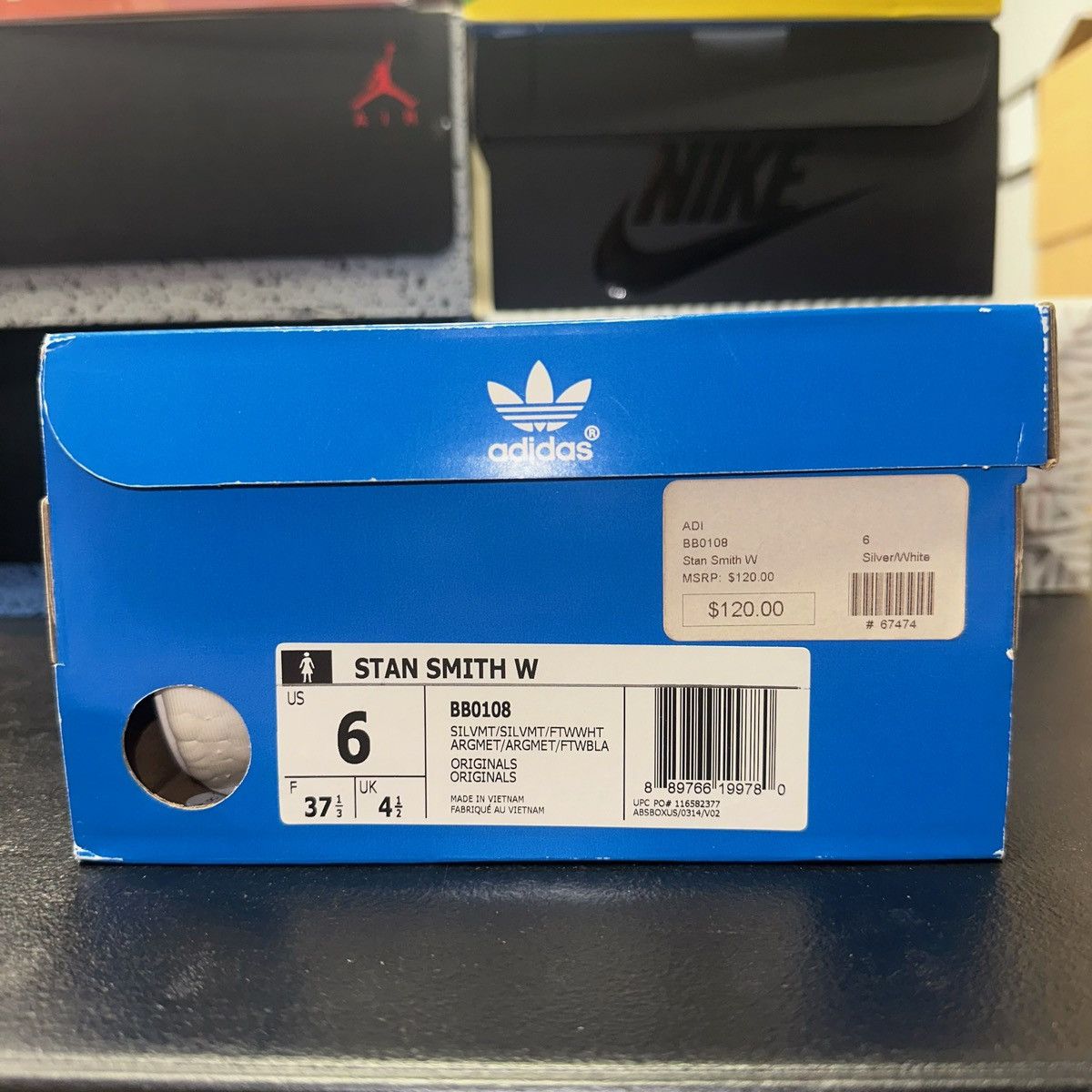 Adidas Size 6W - adidas Stan Smith Boost Metallic Silver - BB0108 Size US 6 / IT 36 - 7 Thumbnail