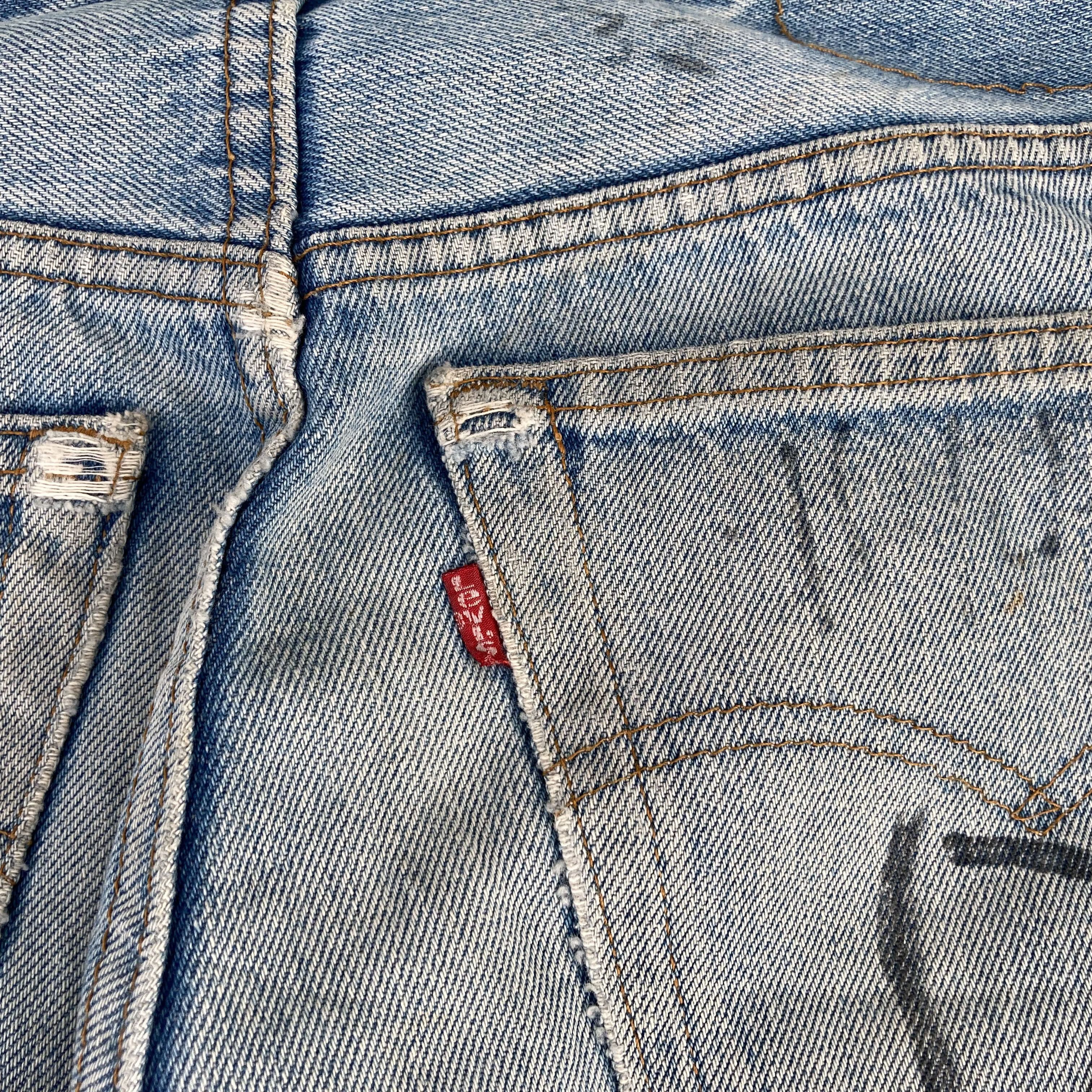 Levi's × Vintage Vtg Levis 501 Ripped Sz 30 Stains Faded Jeans Size US 30 / EU 46 - 8 Thumbnail