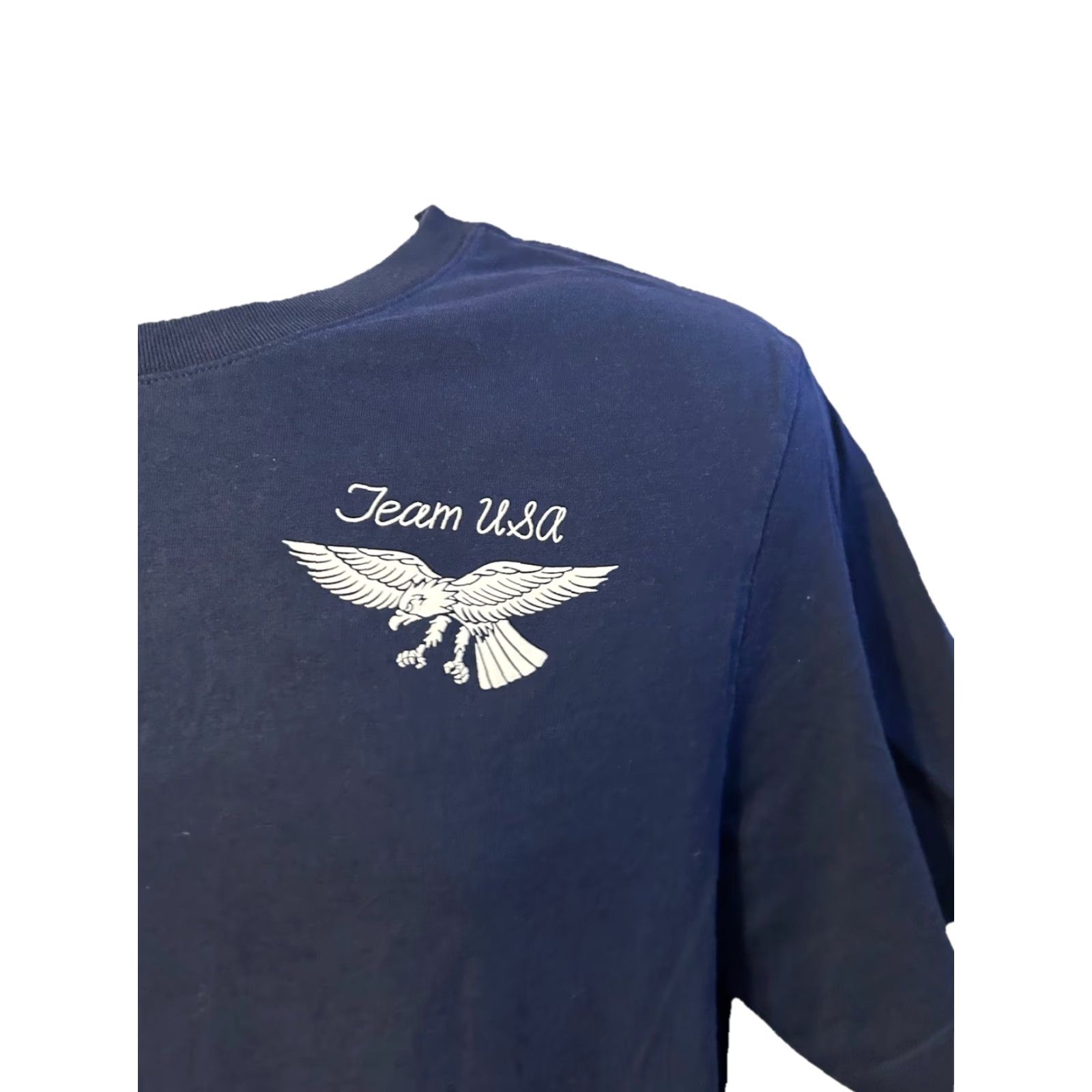 Nike Nike Team USA The Nike Tee Shirt Men Large Navy Blue Eagle Tee Shirt Crew Neck Short Sleeve Graphic Print USA Olympics MENS L Navy Blue Size US L / EU 52-54 / 3 - 4 Thumbnail