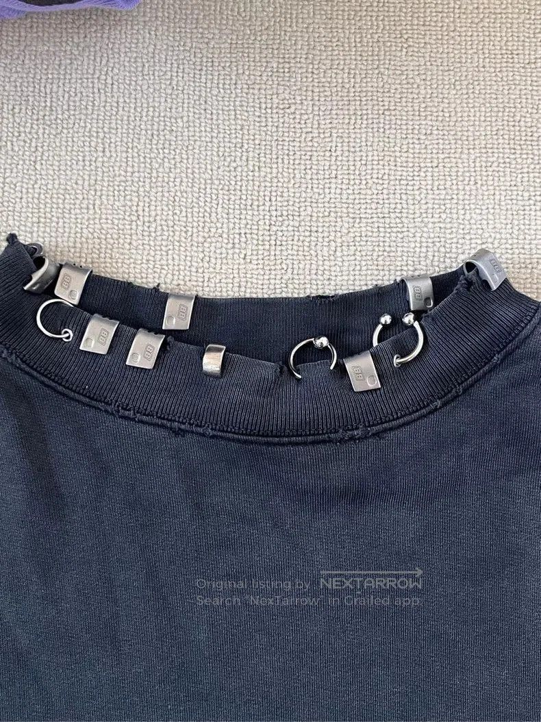 Balenciaga Balenciaga FW23 Perforated Metal Trim Sweatshirt. Size US S / EU 44-46 / 1 - 3 Thumbnail